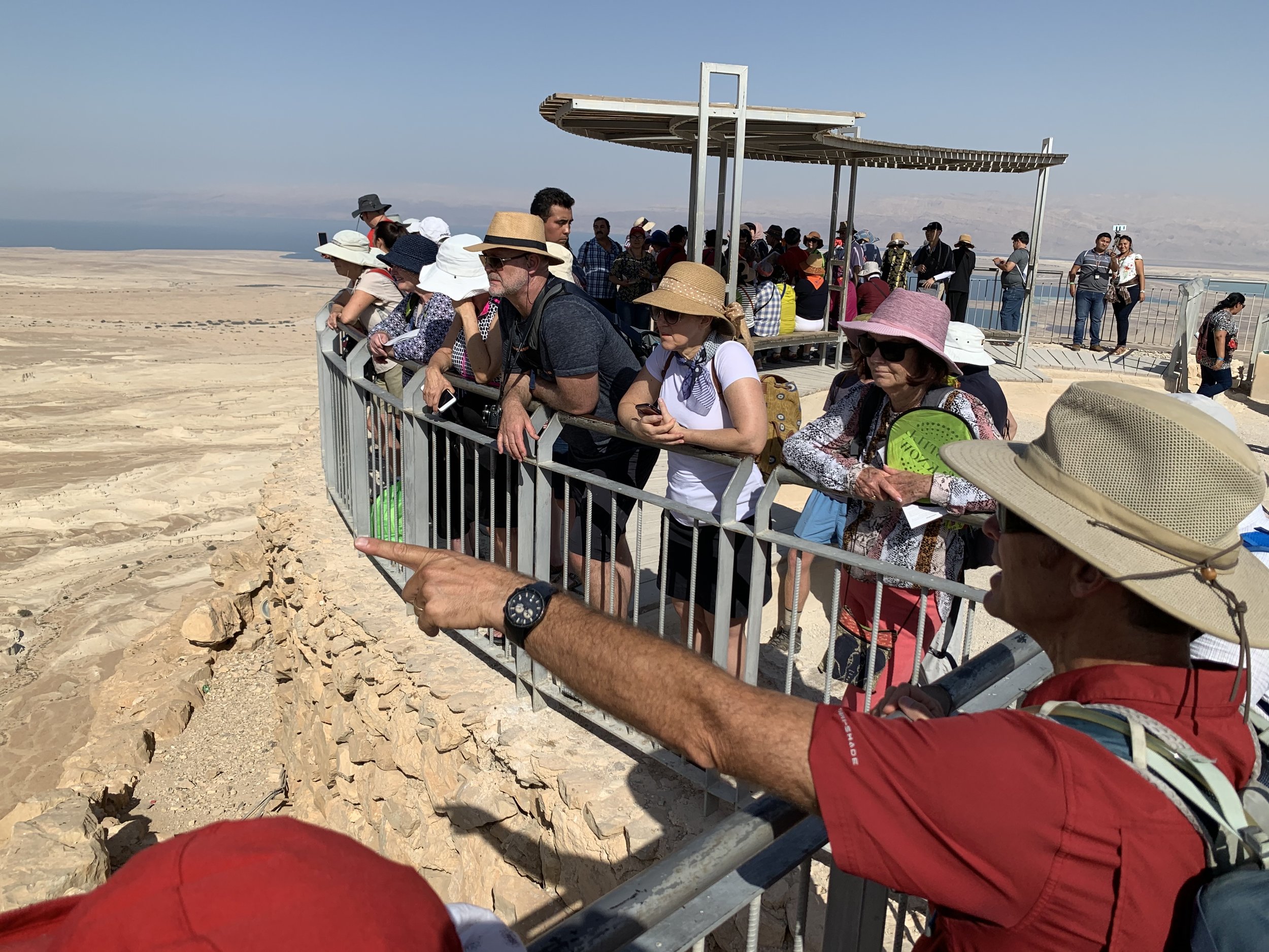 Bob teaching at Masada, Footsteps of Jesus Experience