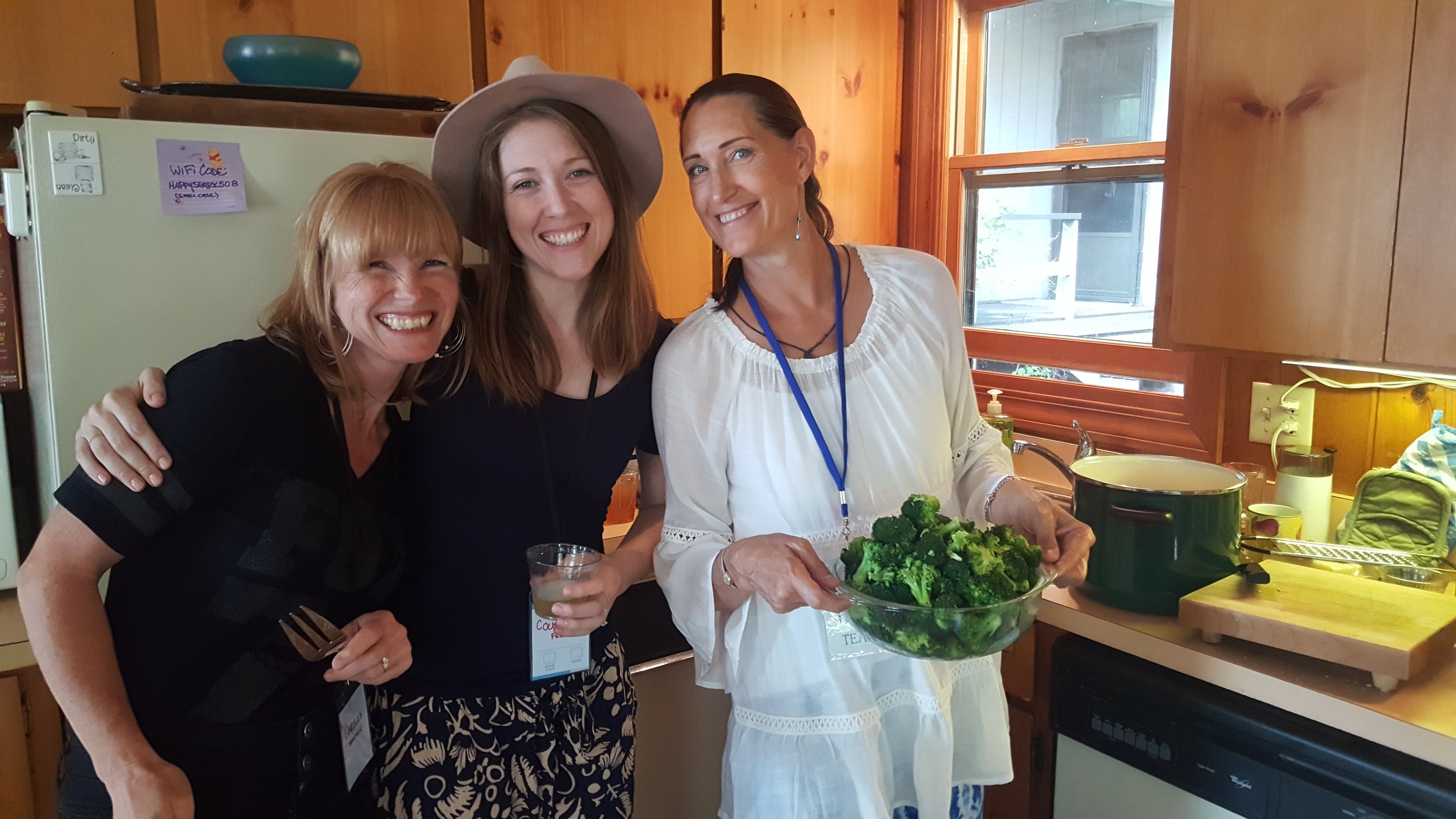 Carolea, Courtney, and Pam at the 3DM Couple's Retreat in Montana