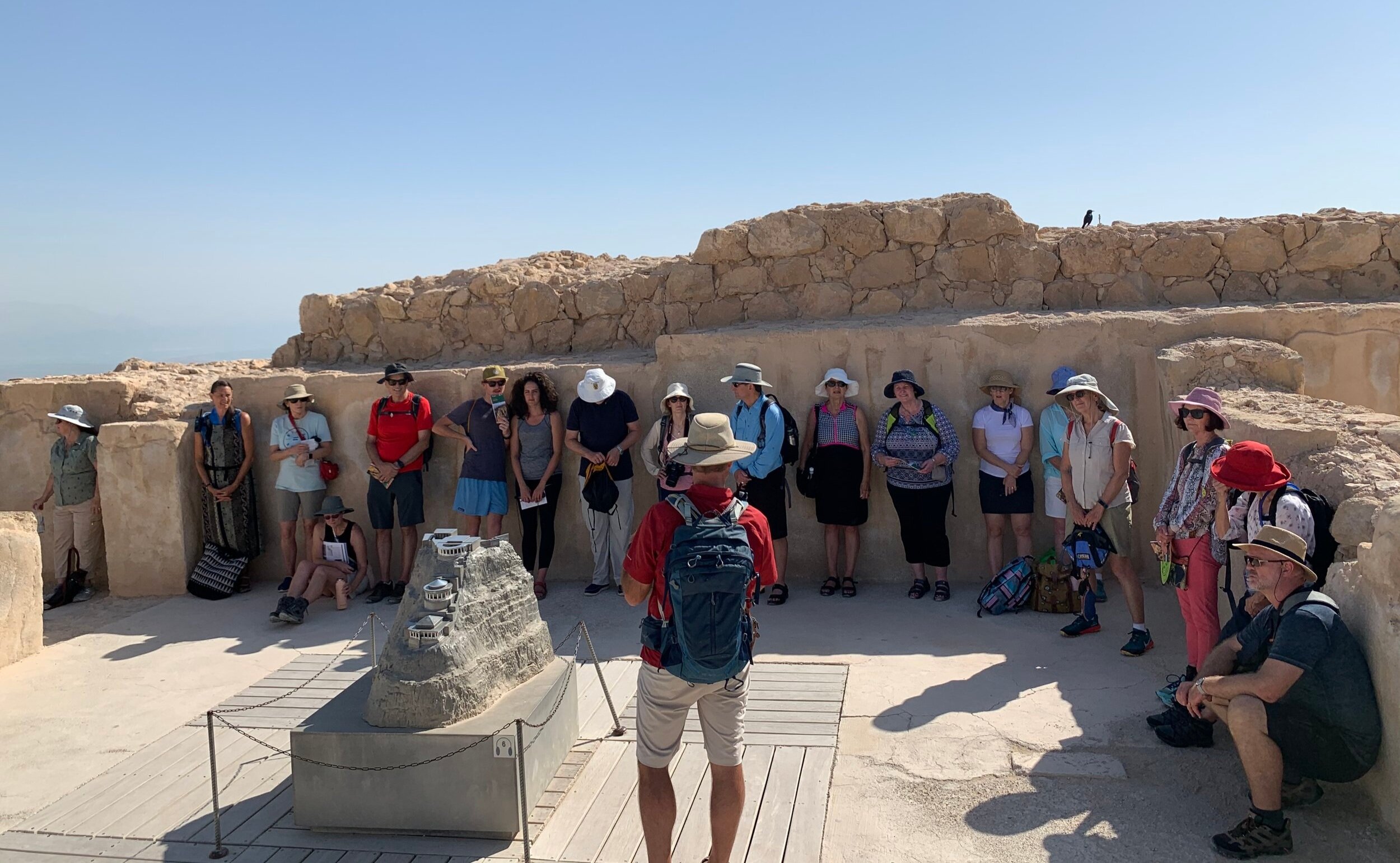 Bob teaching at Masada, Footsteps of Jesus Experience