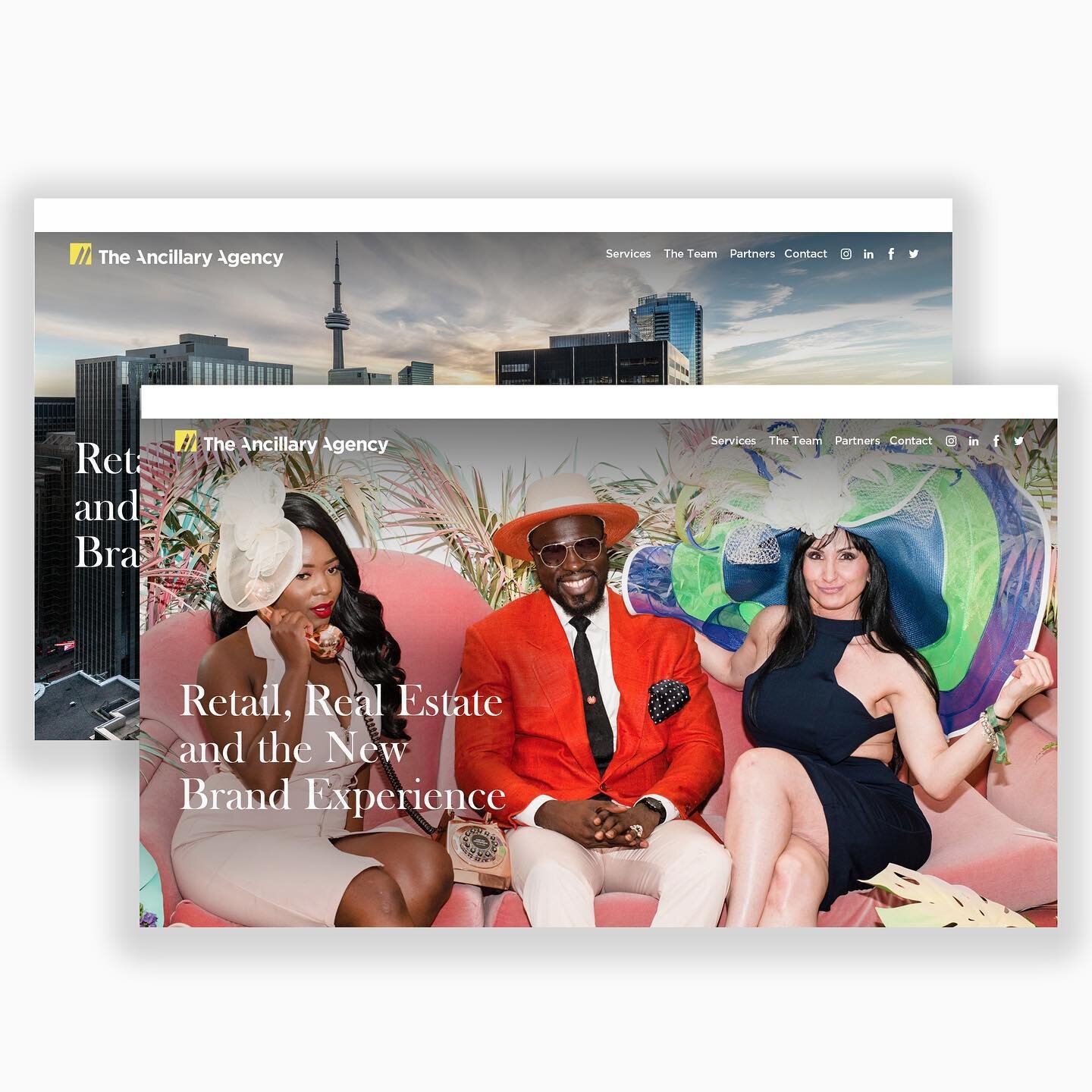 Website design and art direction by @damianbox In collaboration with @carvexdesign who engineered this brand. Toronto's @theancillaryagency Is a new company that focuses on pop-up and automated retail, brand activations, experiential entertainment, s