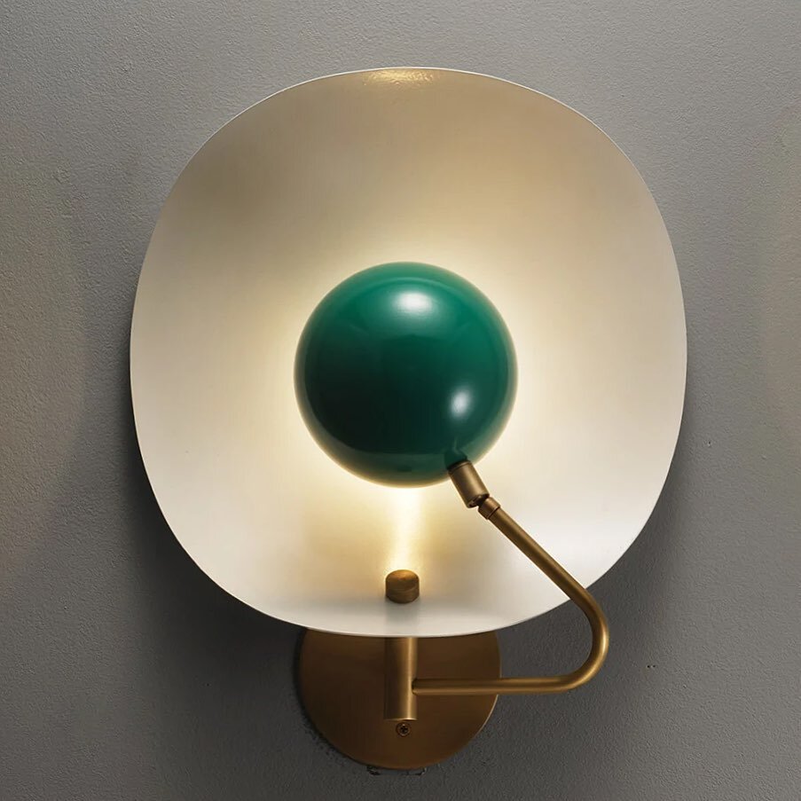 Current Obsession; Mid Century modern sconces with mixed materials and color. #casacasual #mcm #midcenturymodern #acreativedc #dcdesigner #interiordesign #interiordesigner