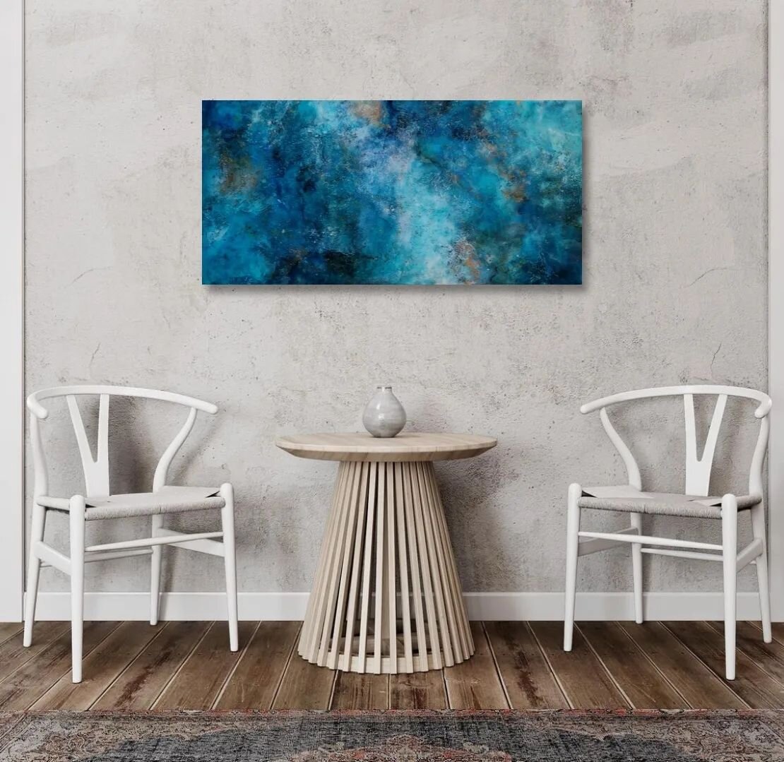 Do you like to see visual examples of art hanging on a wall? Let me know in the comments if this helps you visualise the work in your home 🏡 

Bali Shores | commission
This beautiful is now headed to Belgium
✨️

#mixedmediaartist #abstractart #ocean