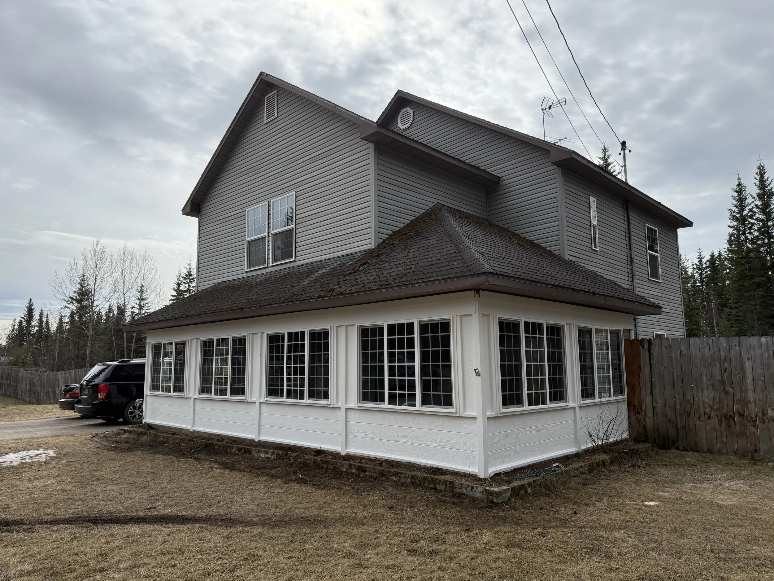 Enclosed country porch