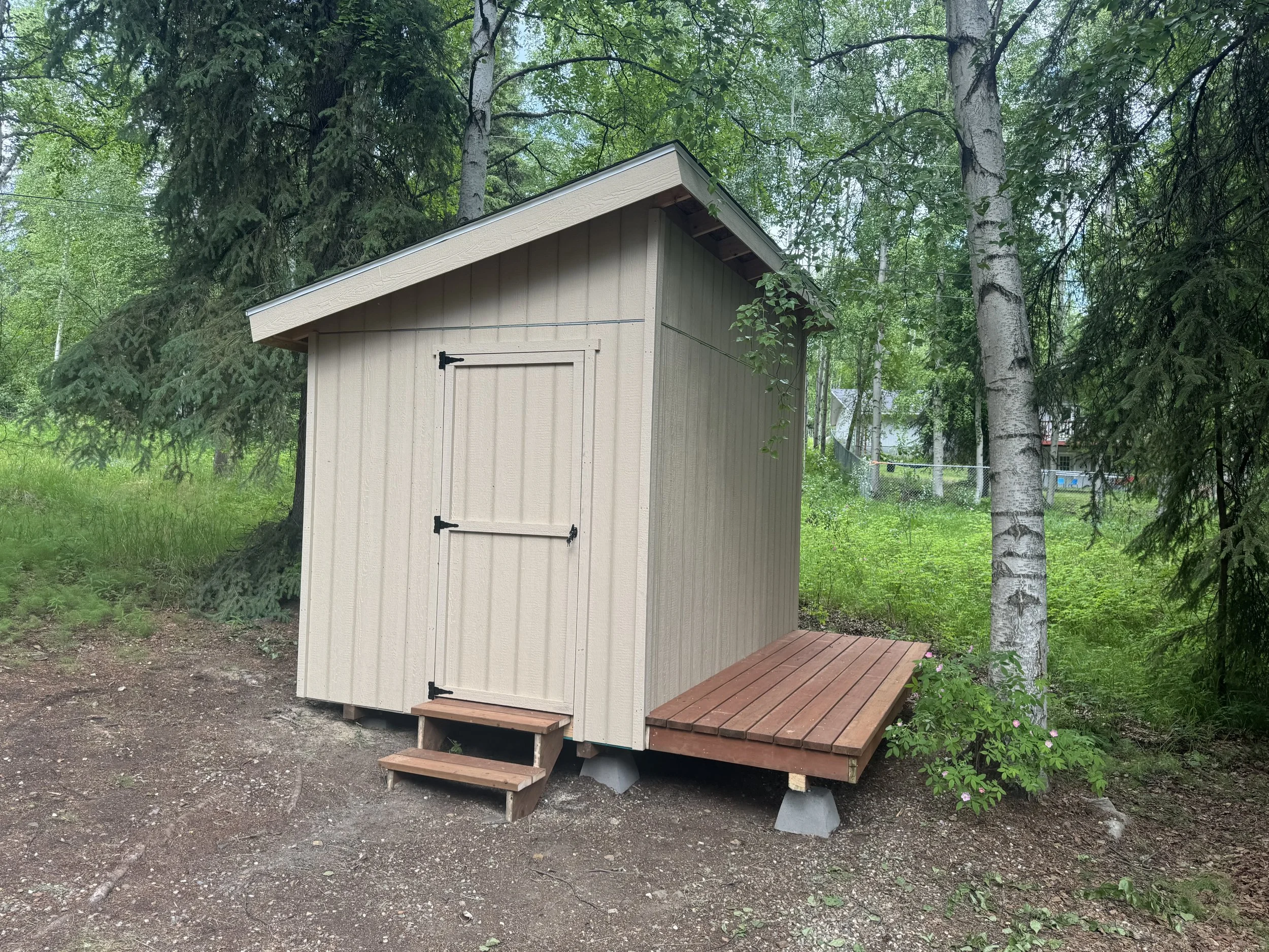 8x12 shed with a single slope roof