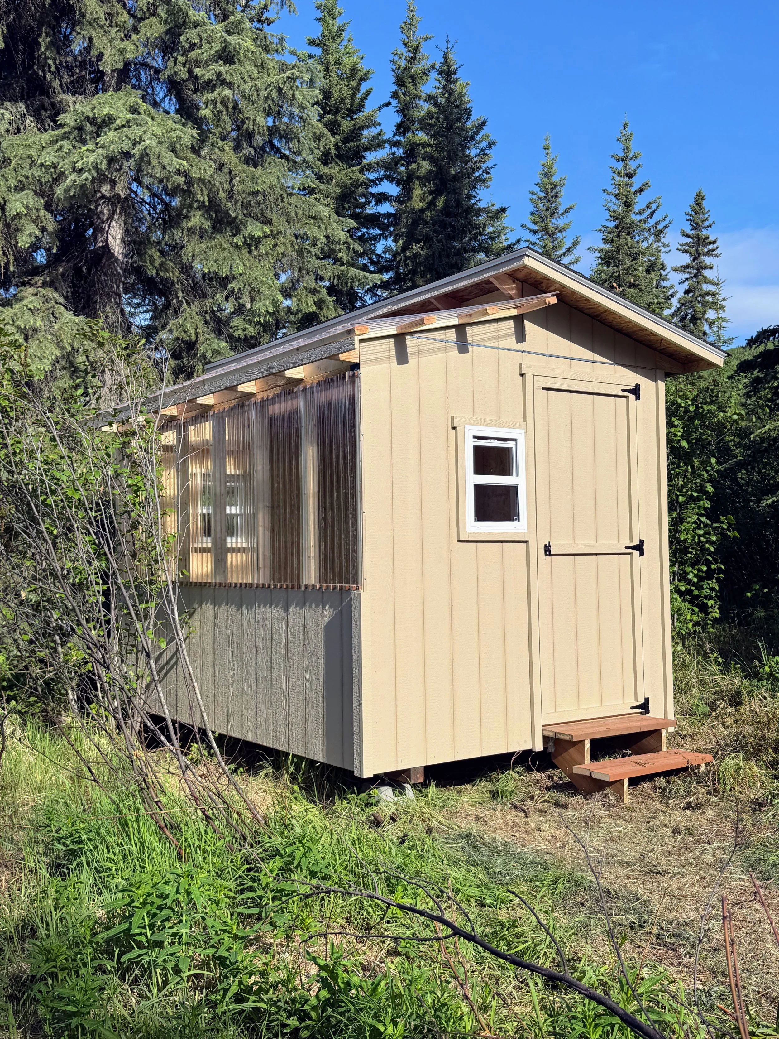 8x12 shed/greenhouse combo
