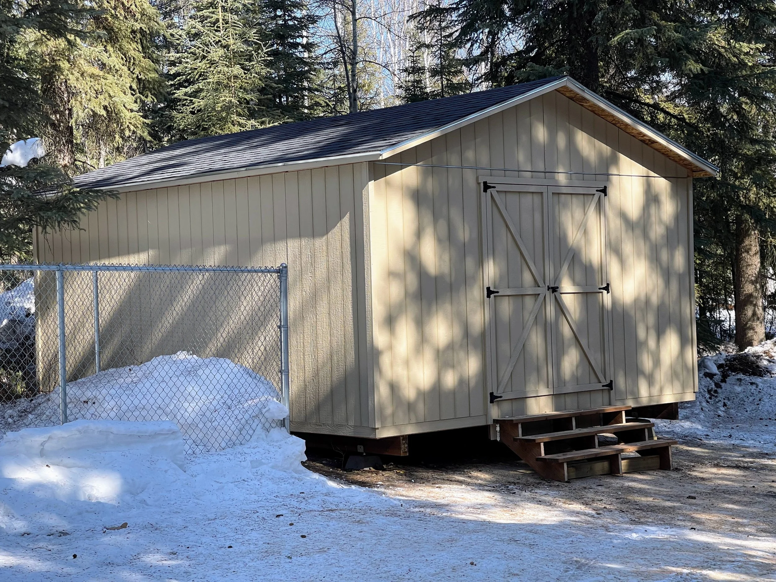 16x20 shed with double doors
