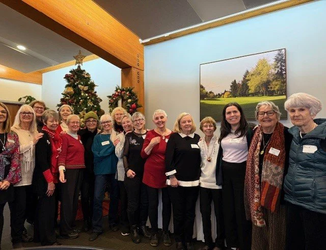 Nanaimo Community Hospice volunteers preparing holiday gifts and seasonal activities to support individuals and families during the Christmas season.