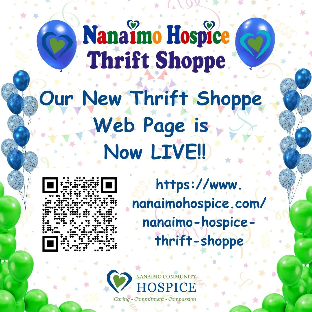 OUR NEW THRIFT SHOPPE WEB PAGE IS NOW LIVE! 

We&rsquo;re excited to share our brand-new Nanaimo Hospice Thrift Shoppe web page! 💙💚
Visit the page to learn more about our Shoppe, updated donation information, hours, location, and how shopping and d