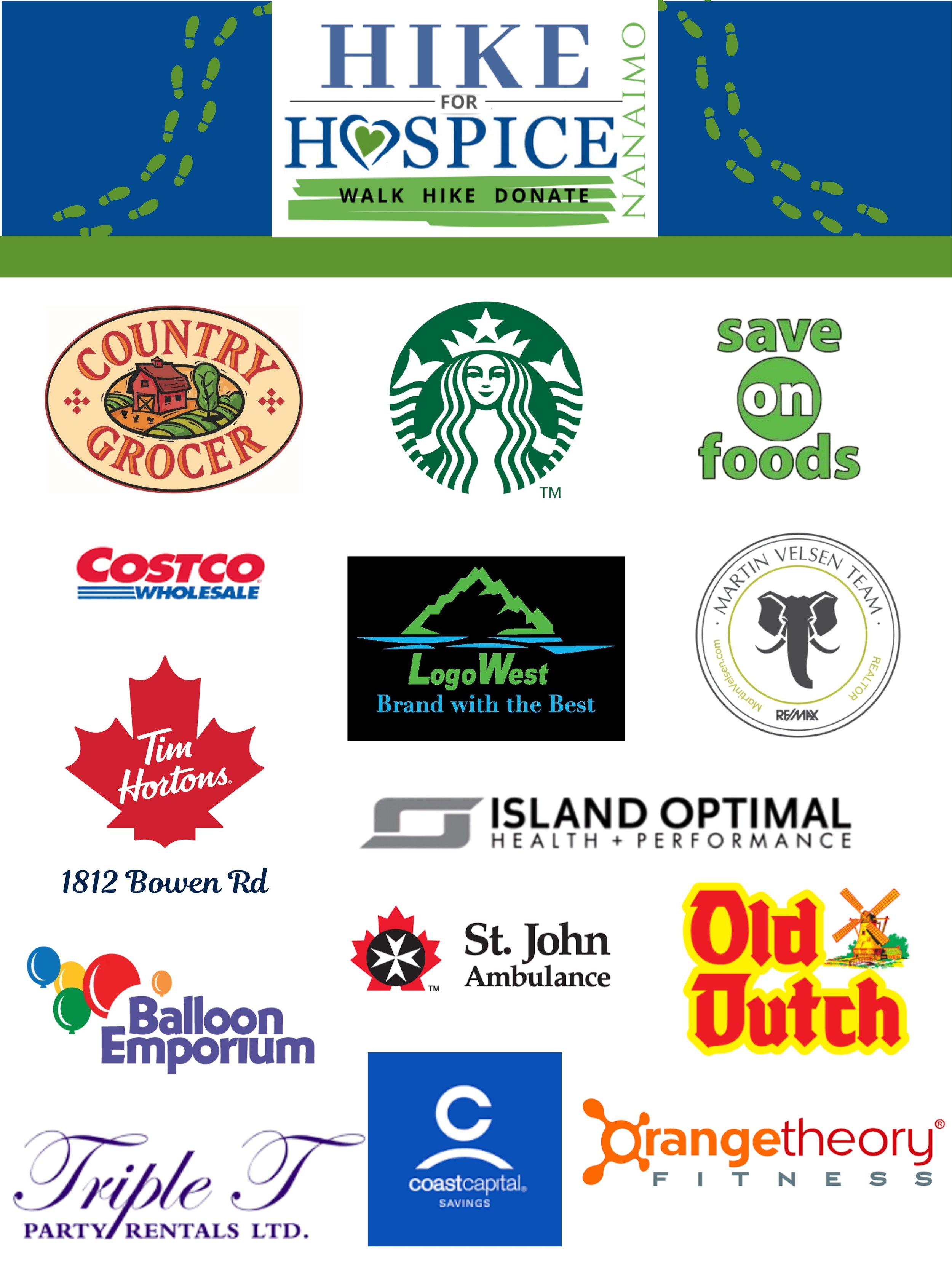 💚 THANK YOU for supporting Hike for Hospice 2026!!!💙

Our signature event, Hike for Hospice, is happening THIS SATURDAY, September 12th at Westwood Lake!
A huge thank you to the wonderful local businesses and organizations supporting Hike for Hospi