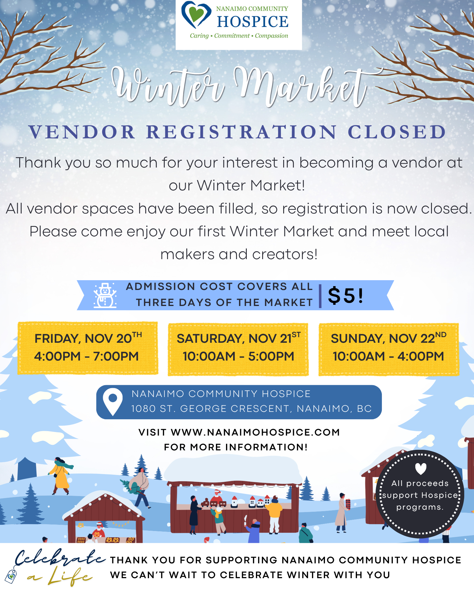 Winter market Nanaimo Community Hospice