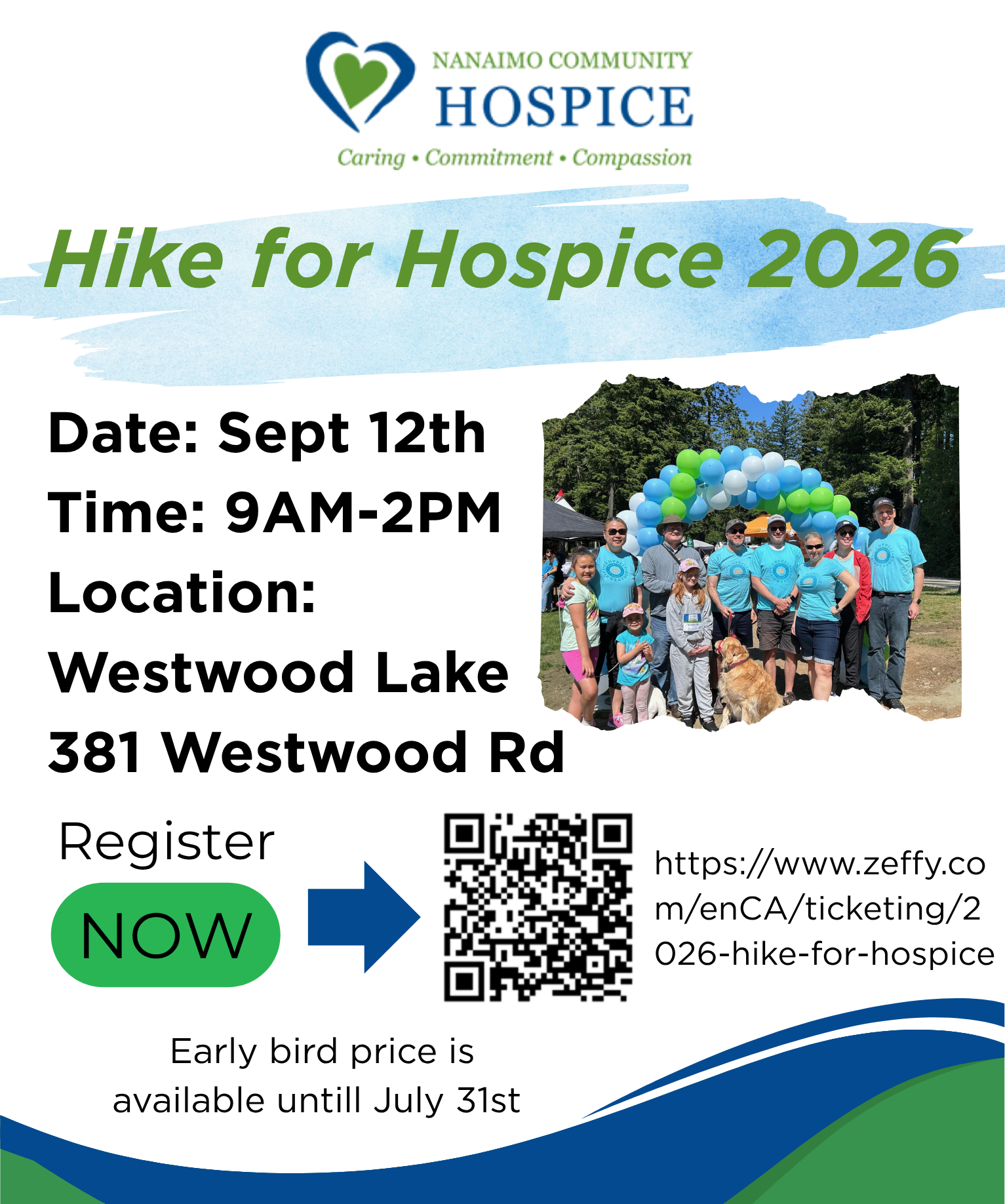 Hike for Hospice 2026, Nanaimo Community Hospice, Nanaimo BC