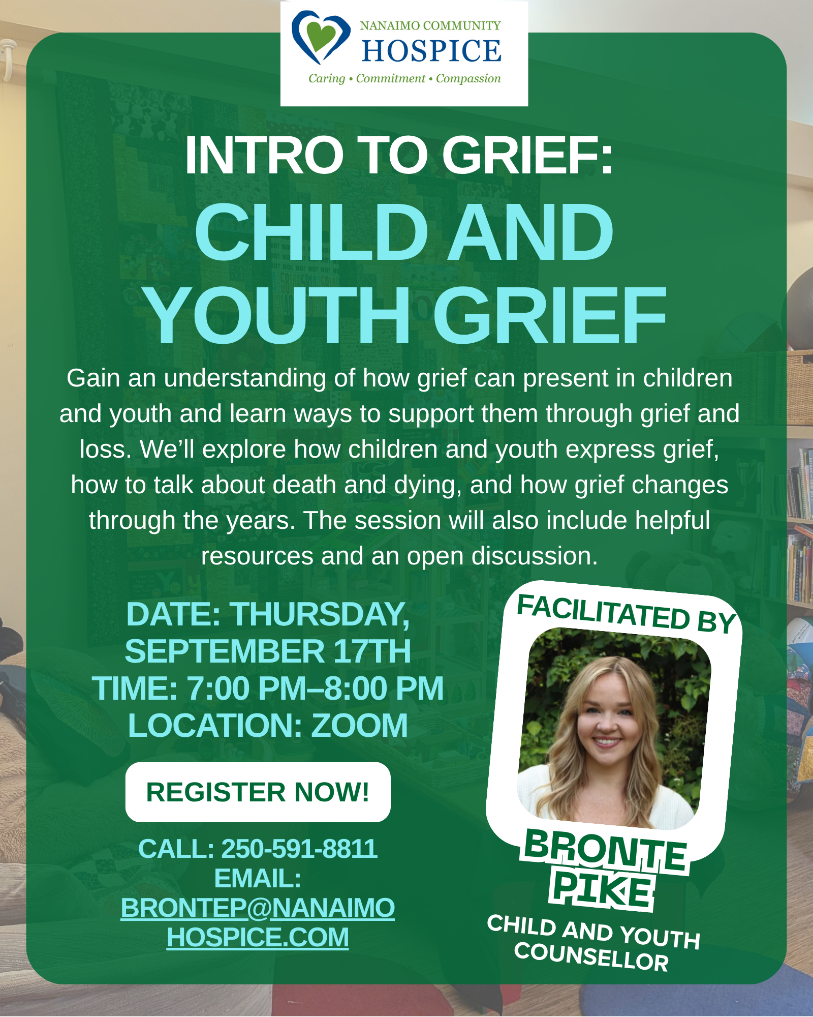 Intro to Grief: Child and Youth Grief, Nanaimo Community Hospice