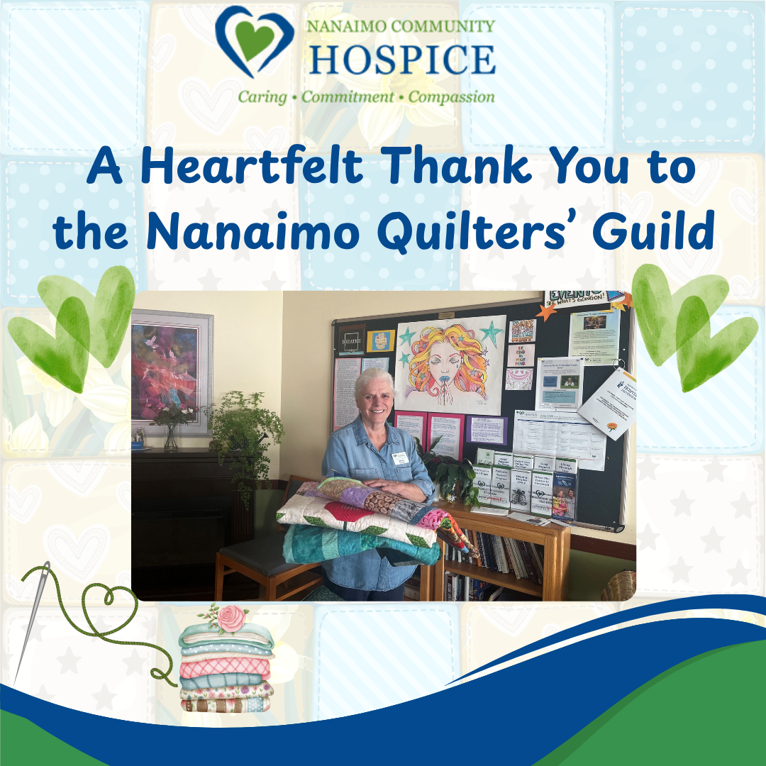 The Nanaimo Quilters Guild donations, Nanaimo Community Hospice