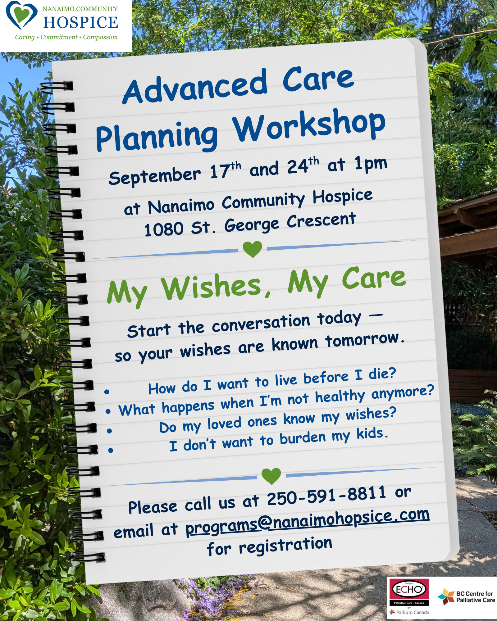 Advanced Care Planning Workshop, Nanaimo Community Hospice