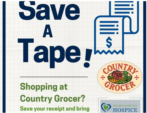 Save a Tape at Country Grocer, Nanaimo Community Hospice, BC