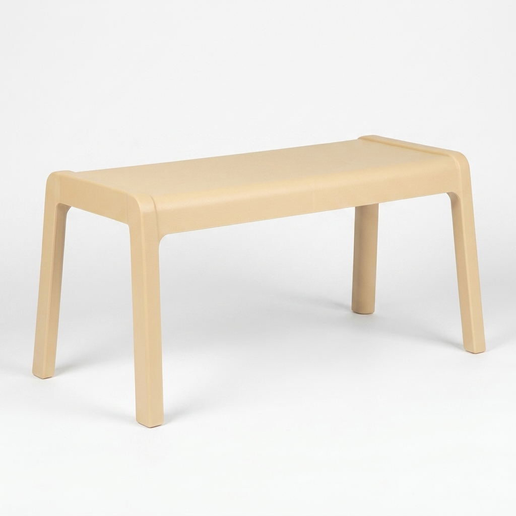 Natural wooden Montessori kindergarten bench for preschool and early learning classroom seating
