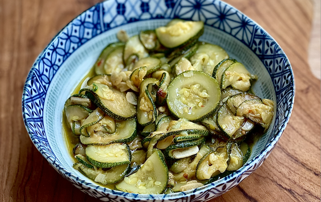 Slow Cooked Courgettes