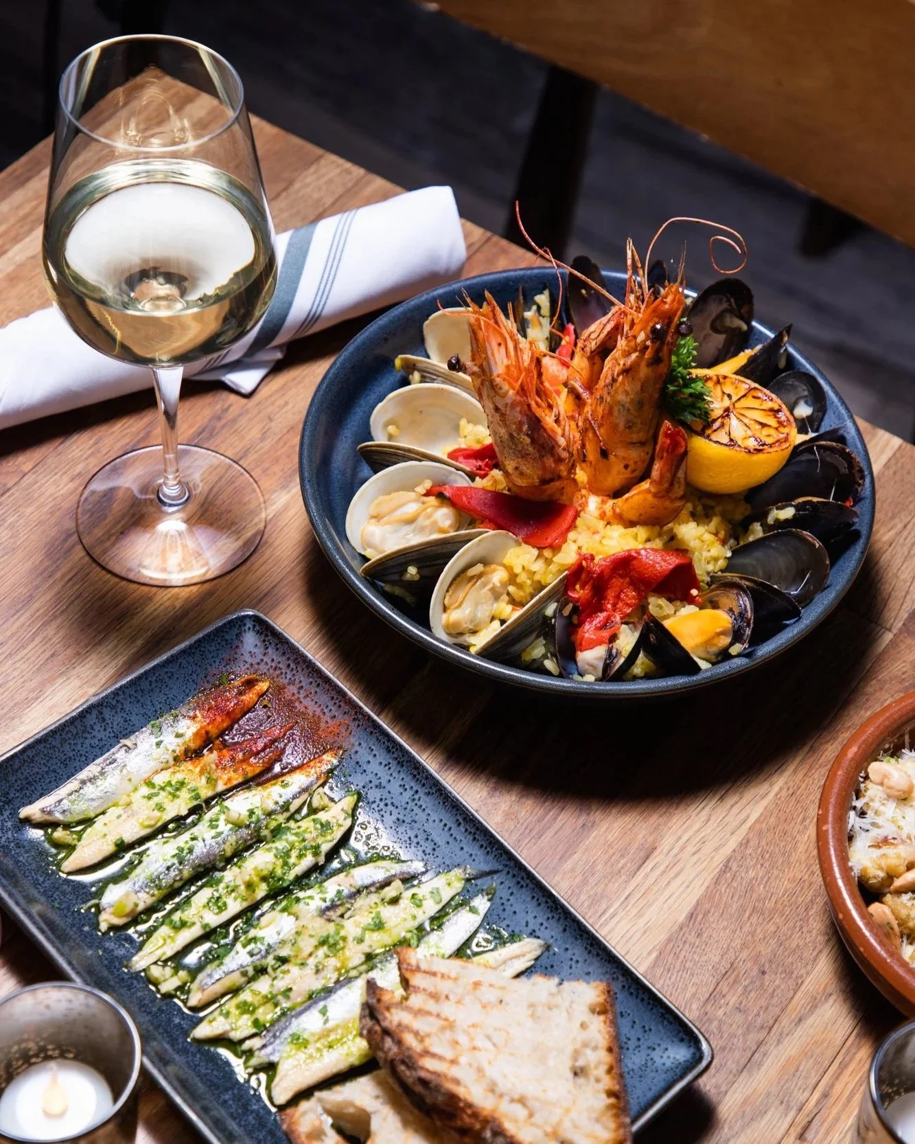 Seafood sharing plates dinner Ella Social upper west side