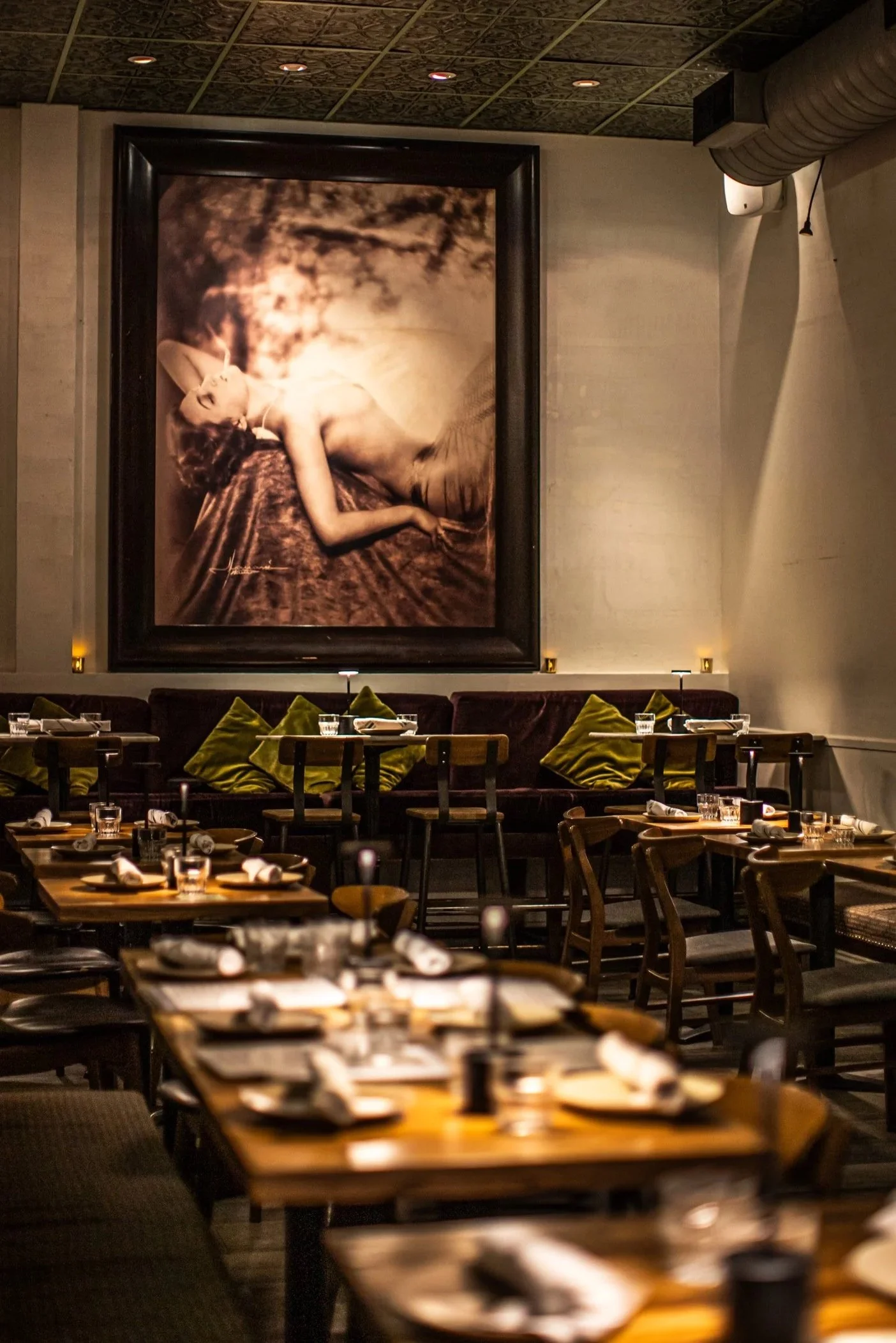 Interior of Ella Social restaurant in the Upper West Side NYC