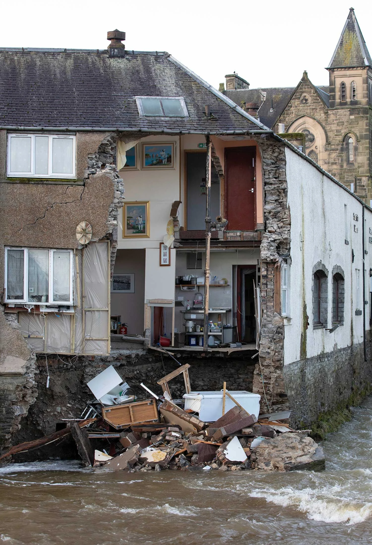 Storm Ciara impacts Hawick