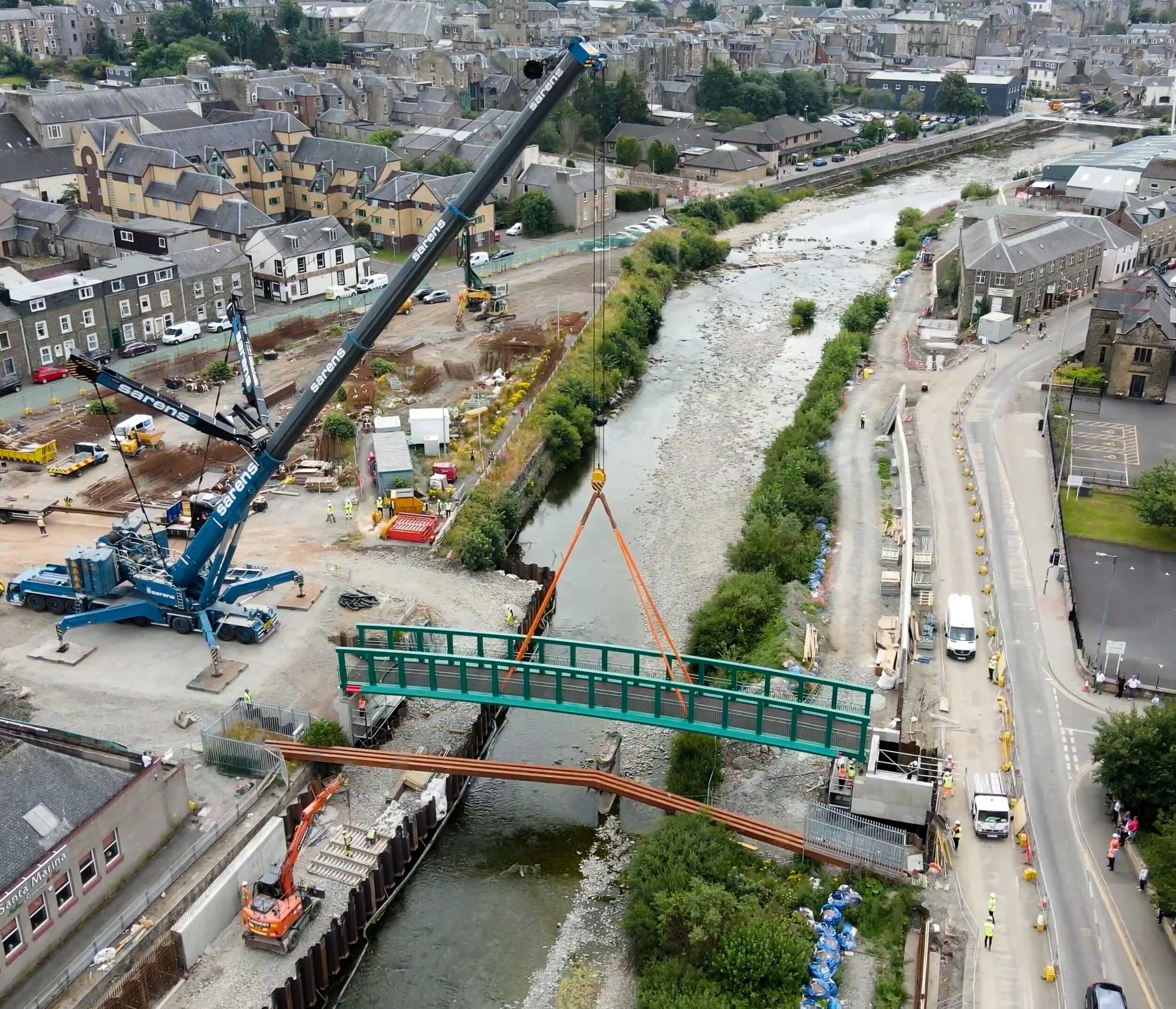 First of the Footbridges Installed 