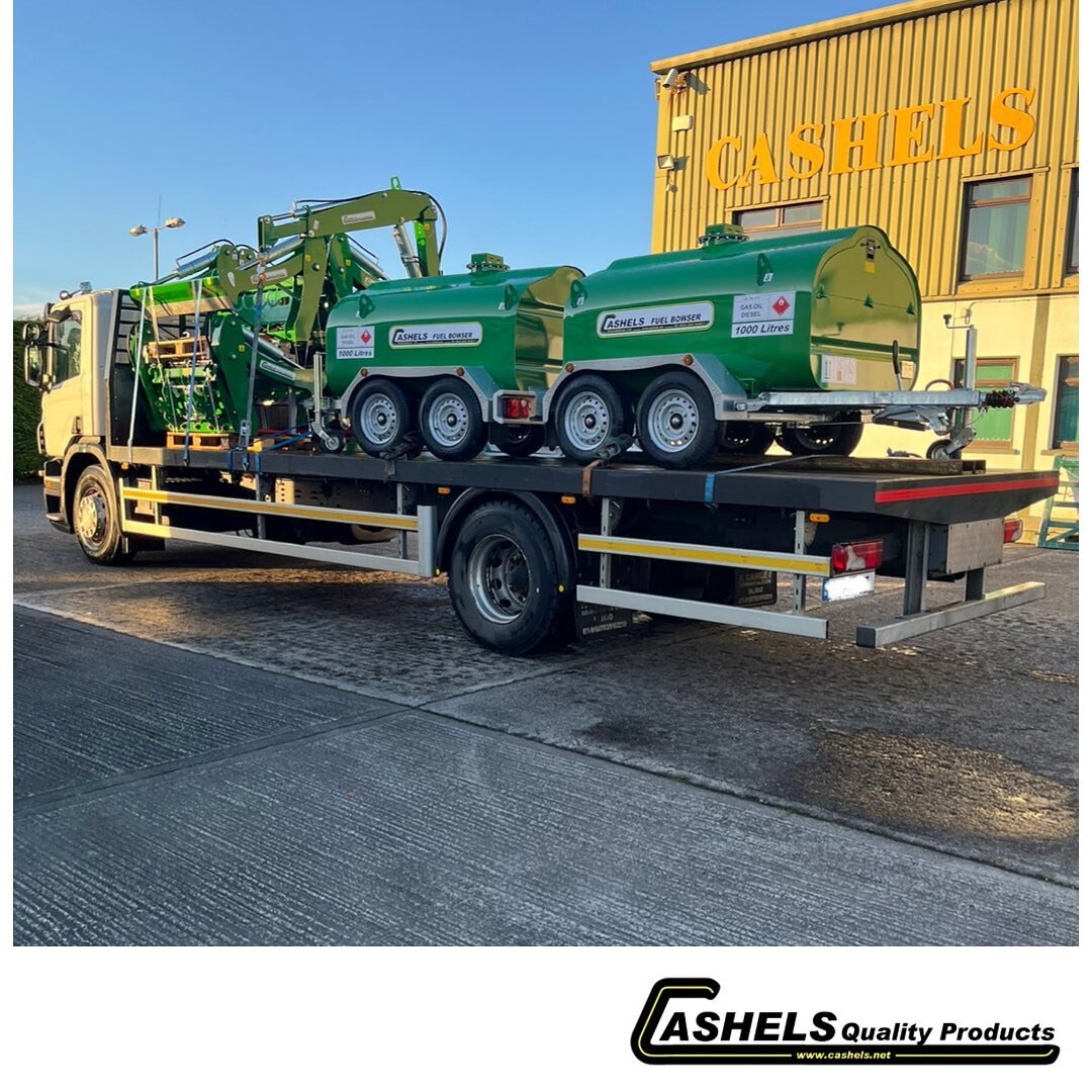 Another load ready for delivery to our Irish dealers. Bale Cutters, Bunded Fuel Bowsers &amp; Power Crane on this one. | #cashels #cashelsqualityproducts #balehandling #balecutter #baleshear #baleknife #winterfeeding #irishfarming #engineering #desig