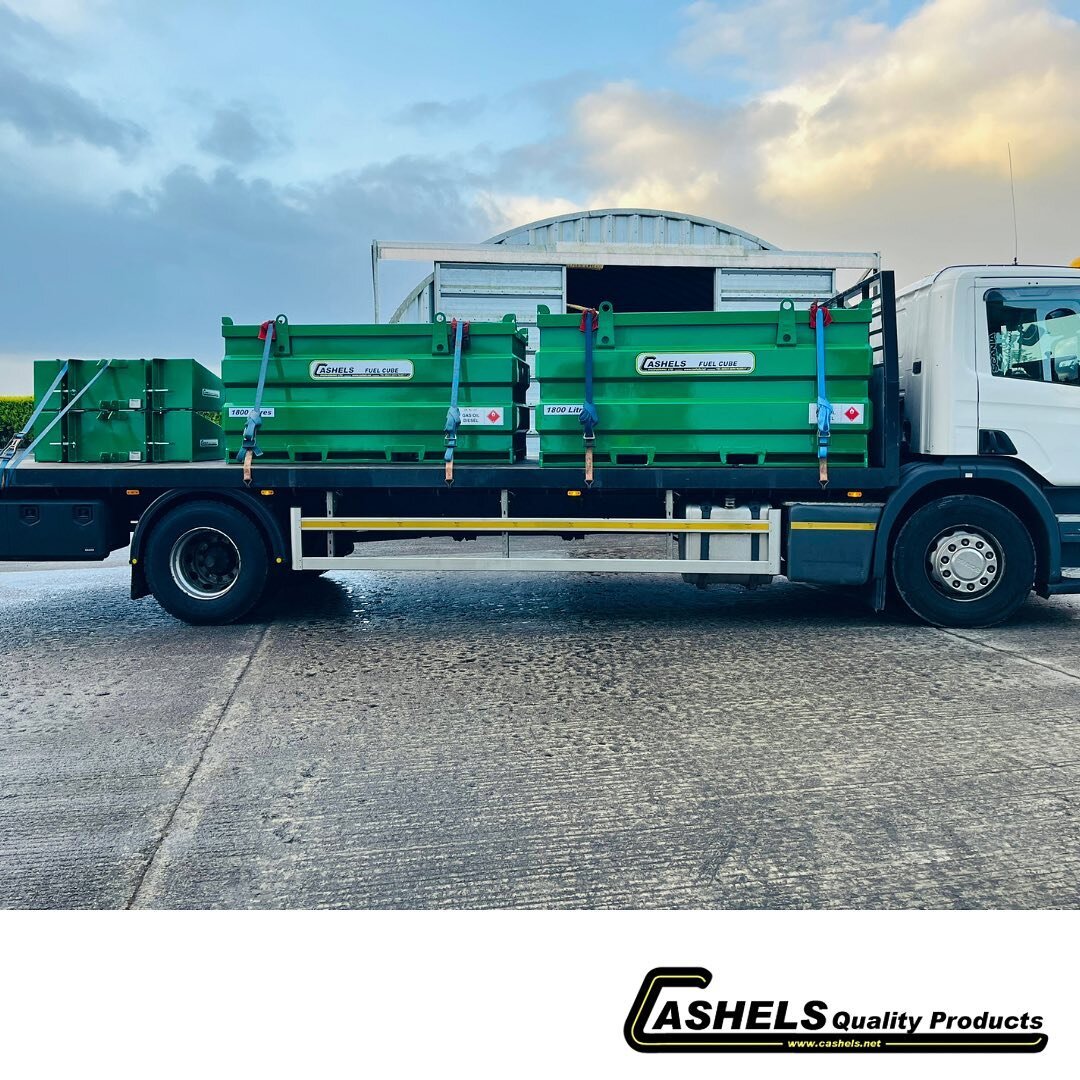 Final load for January 2023. 3 x 1800Ltr Bunded Fuel Cubes fitted with 12v Pump, Meter &amp; Hose kit alongside a couple of classic 5ft Transport Boxes. 

#cashels #cashelsqualityproducts #ireland #fuelhandling #fuelbowsers #farming #farmlife #irishf