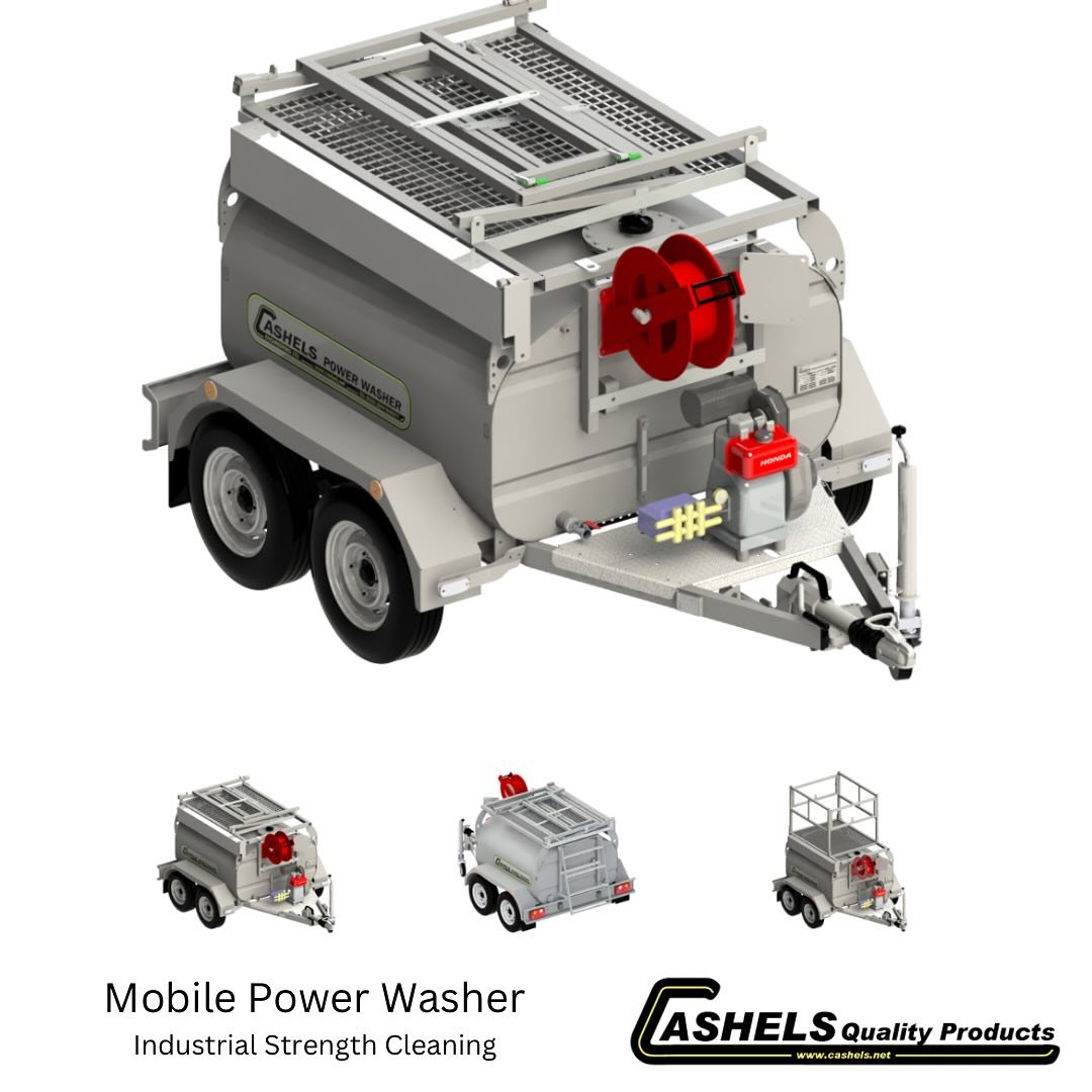 Based on our Fuel Bowser design, the fully galvanised Mobile Power Washer is a high-spec, industrial cleaning machine | #cashels #cashelsqualityproducts #ireland #wrappedbales #haybales #strawbales #balehandling #balecutter #baleshear #baleknife #win