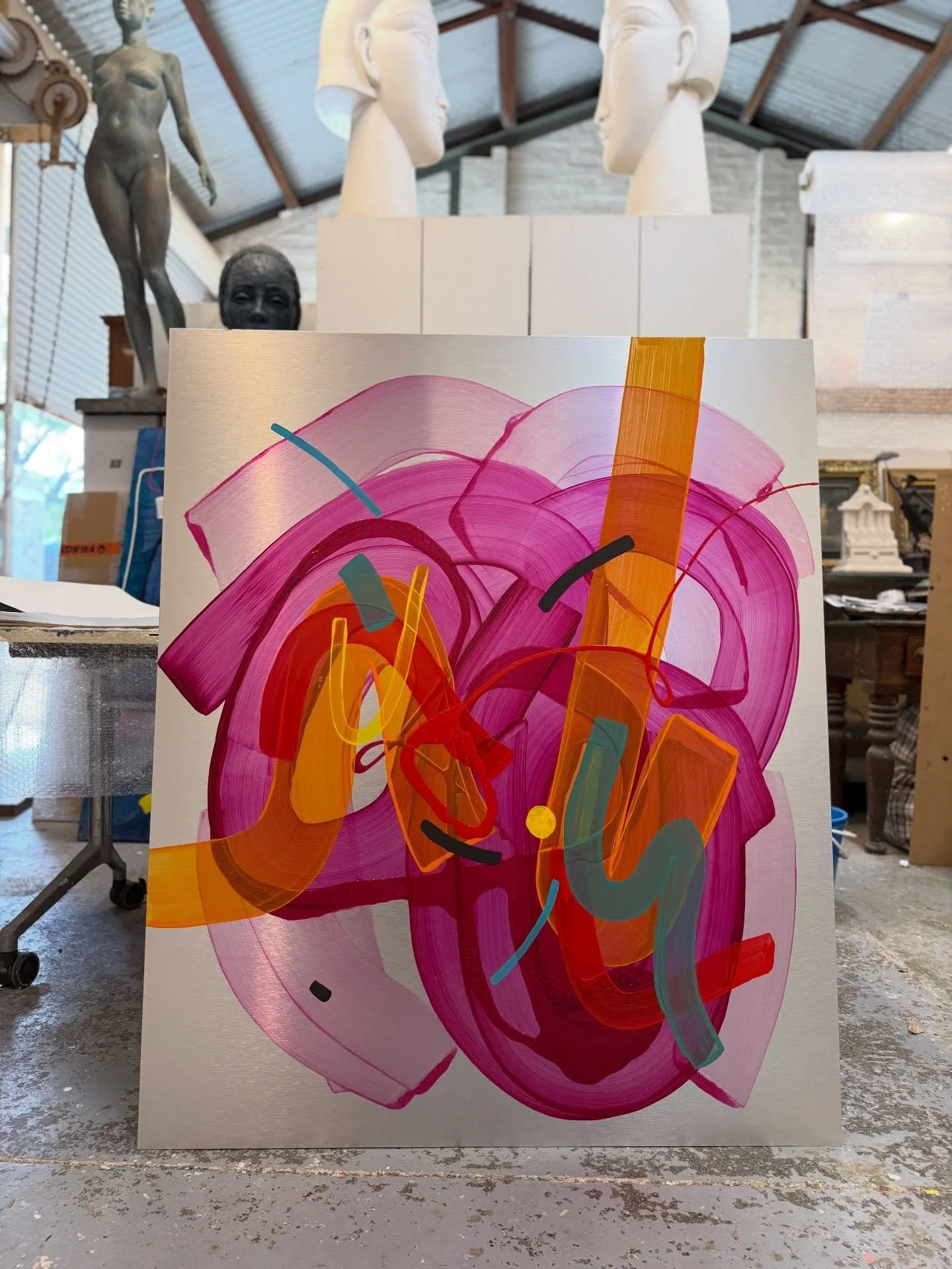 &ldquo;Between impulse and structure&rdquo;, acrylic on aluminium panel, 120 x 90 cm, 2026 🙌🏼
.
.
.
.
#abstractartwork #abstraction #abstractpaintingartist #contemporarypainting #pinturaabstracta