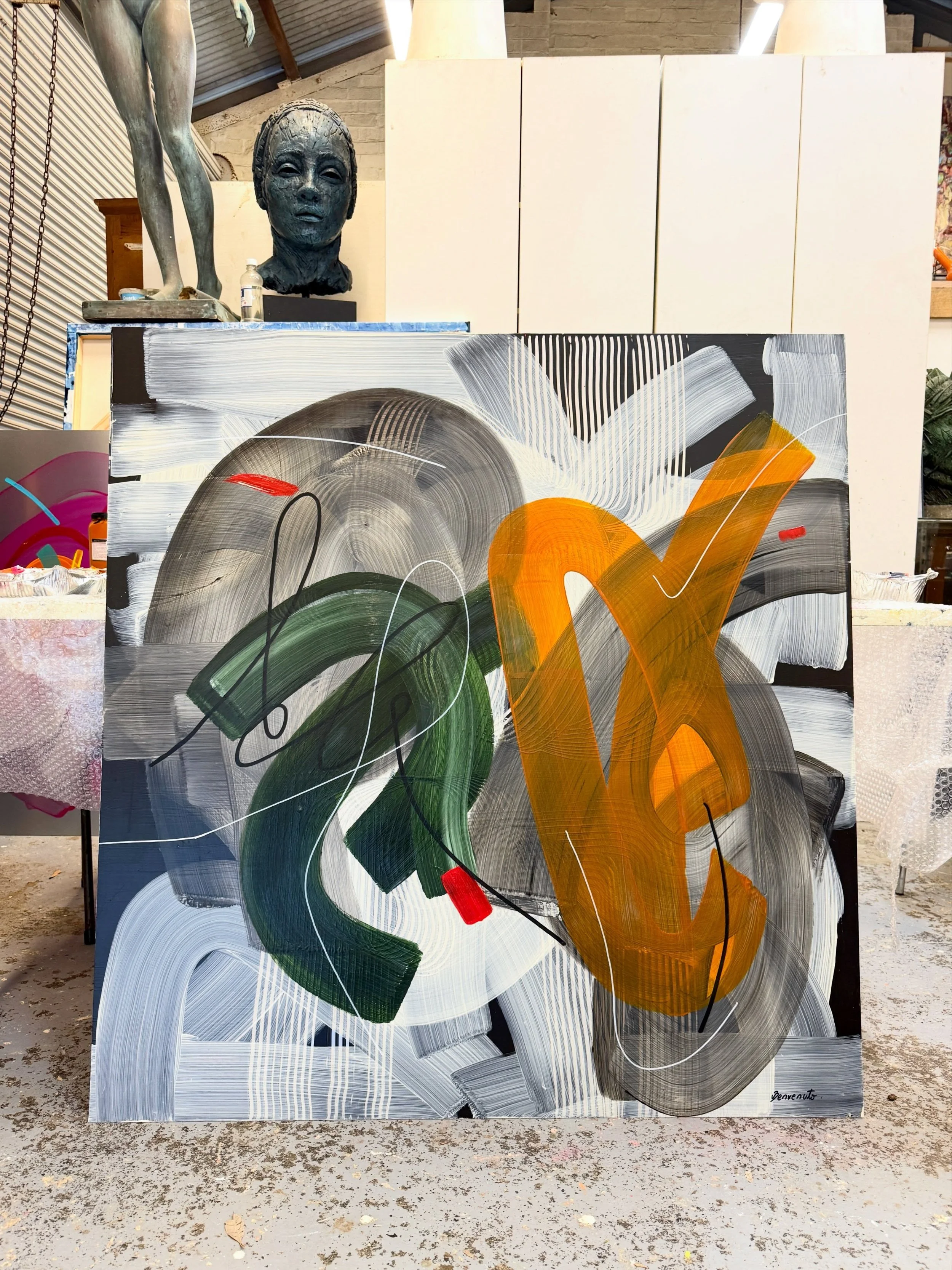 &ldquo;Between impulse and structure 4&rdquo;, acrylic on aluminium panel, 120 x 120 cm, 2026 🙌🏼

#artcollector #contemporaryartwork #abstractartist #pinturamoderna #artecontemp&oacute;raneo