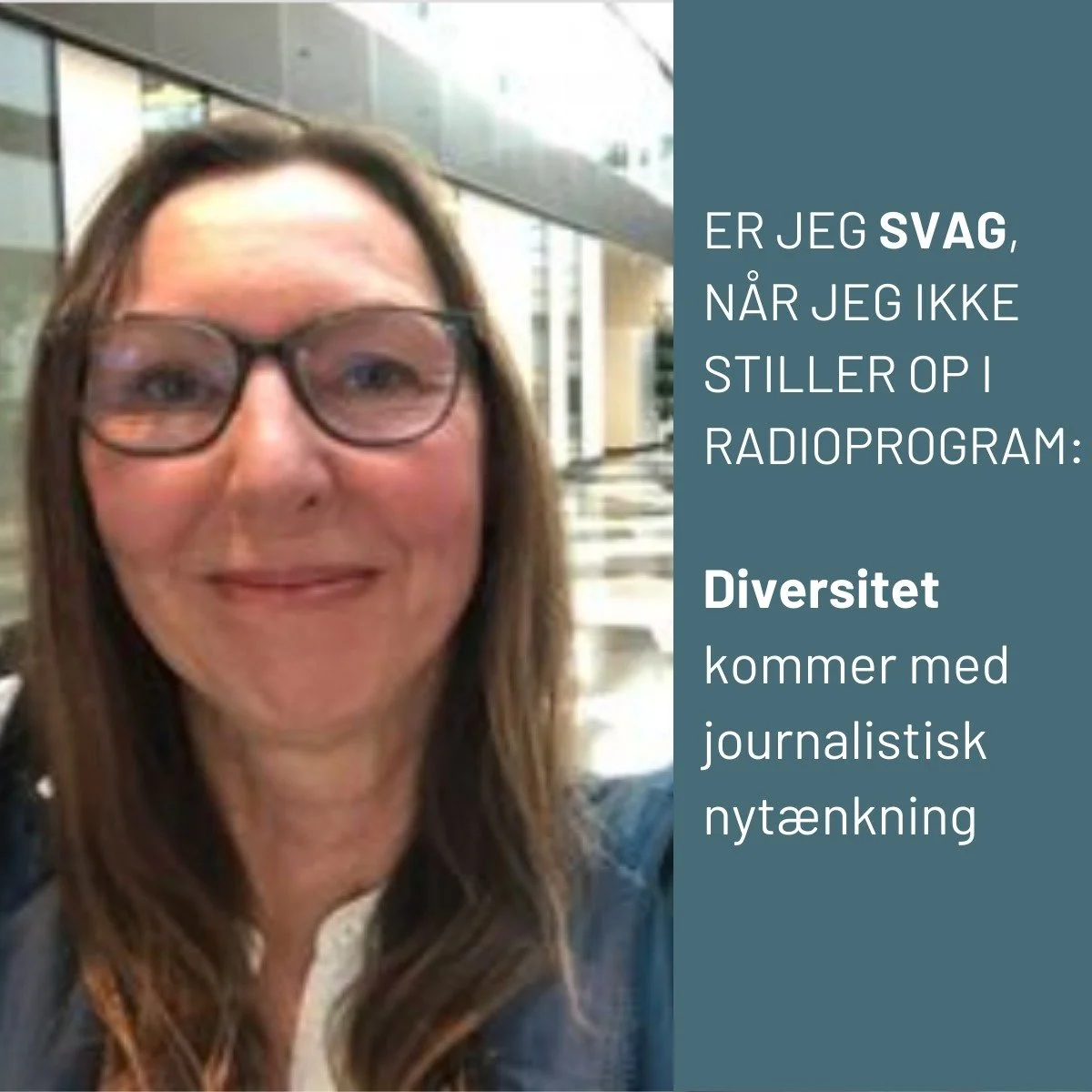 Sidst jeg blev ringet op af en journalist og spurgt, om jeg ville deltage i en radiodebat, takkede jeg p&aelig;nt nej. Og det er ikke f&oslash;rste gang, jeg siger nej til en journalist. 

Er det s&aring; mig, der er svag, som en mandlig chefredakt&o