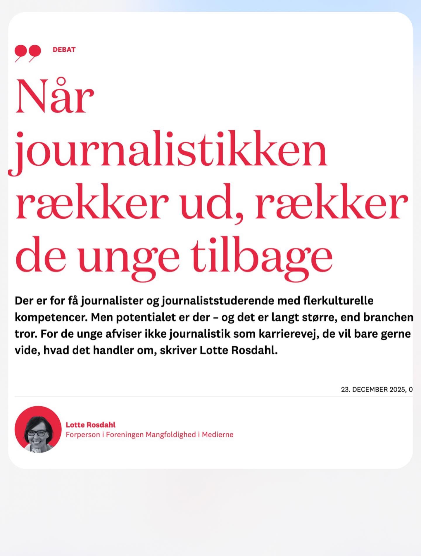 Der er for f&aring; journalister og journaliststuderende med flerkulturelle kompetencer. Men potentialet er der &ndash; og det er langt st&oslash;rre, end branchen tror. Det viser et stort repr&aelig;sentationsprojekt, Mangfoldighed I Medierne, som j