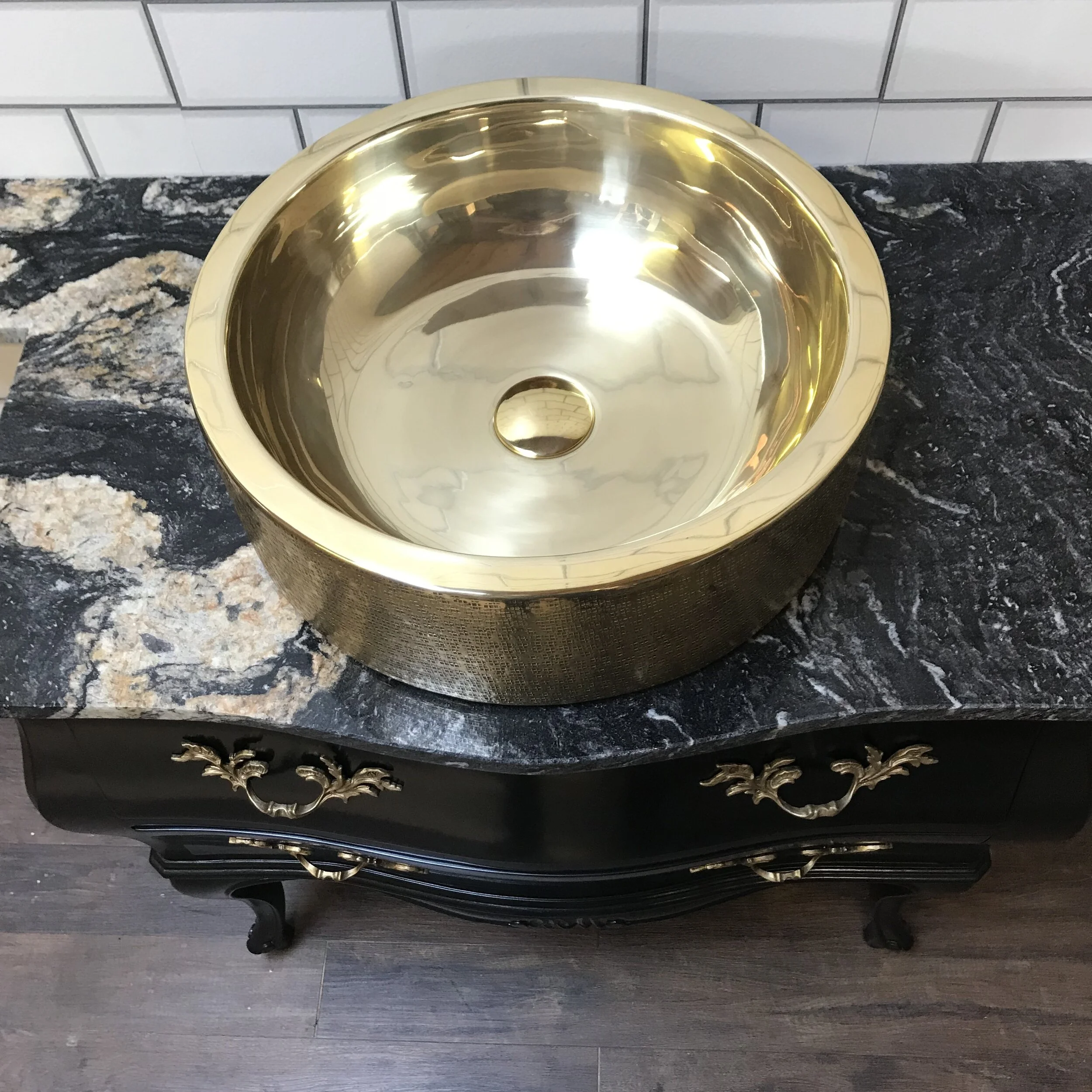 Orinco Granite Countertop with Solid Brass Basin