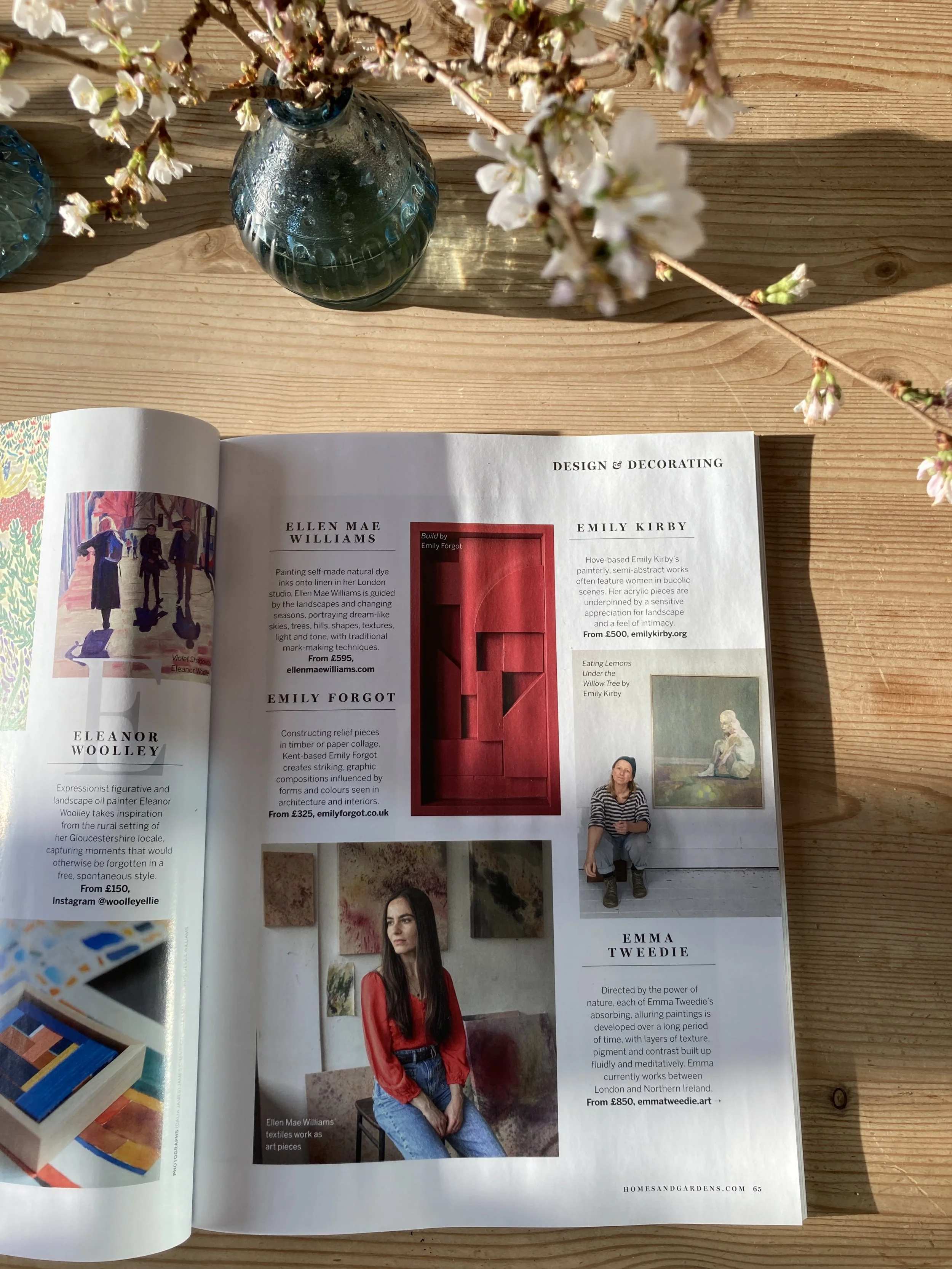      

 
     A lovely start to 2024 when I received this magazine through the post which included a snippet about my practice and work. Excited to be included in the February issue of Homes &amp; Gardens within the Amy Moorea written feature on affo