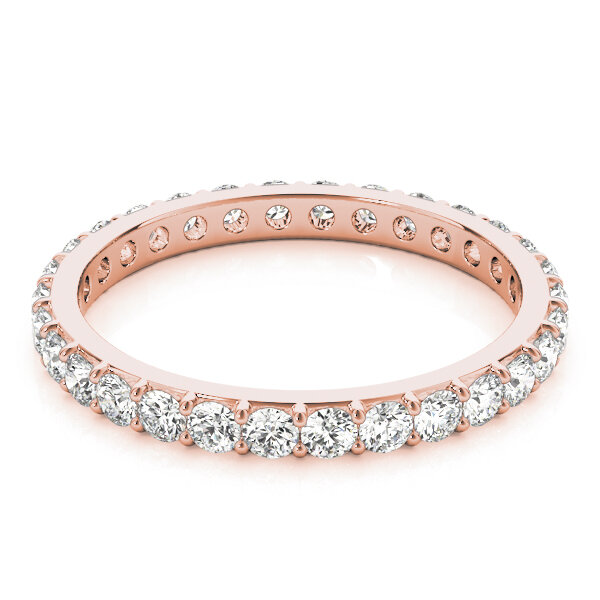 Thin-Line Prong Set in Rose Gold