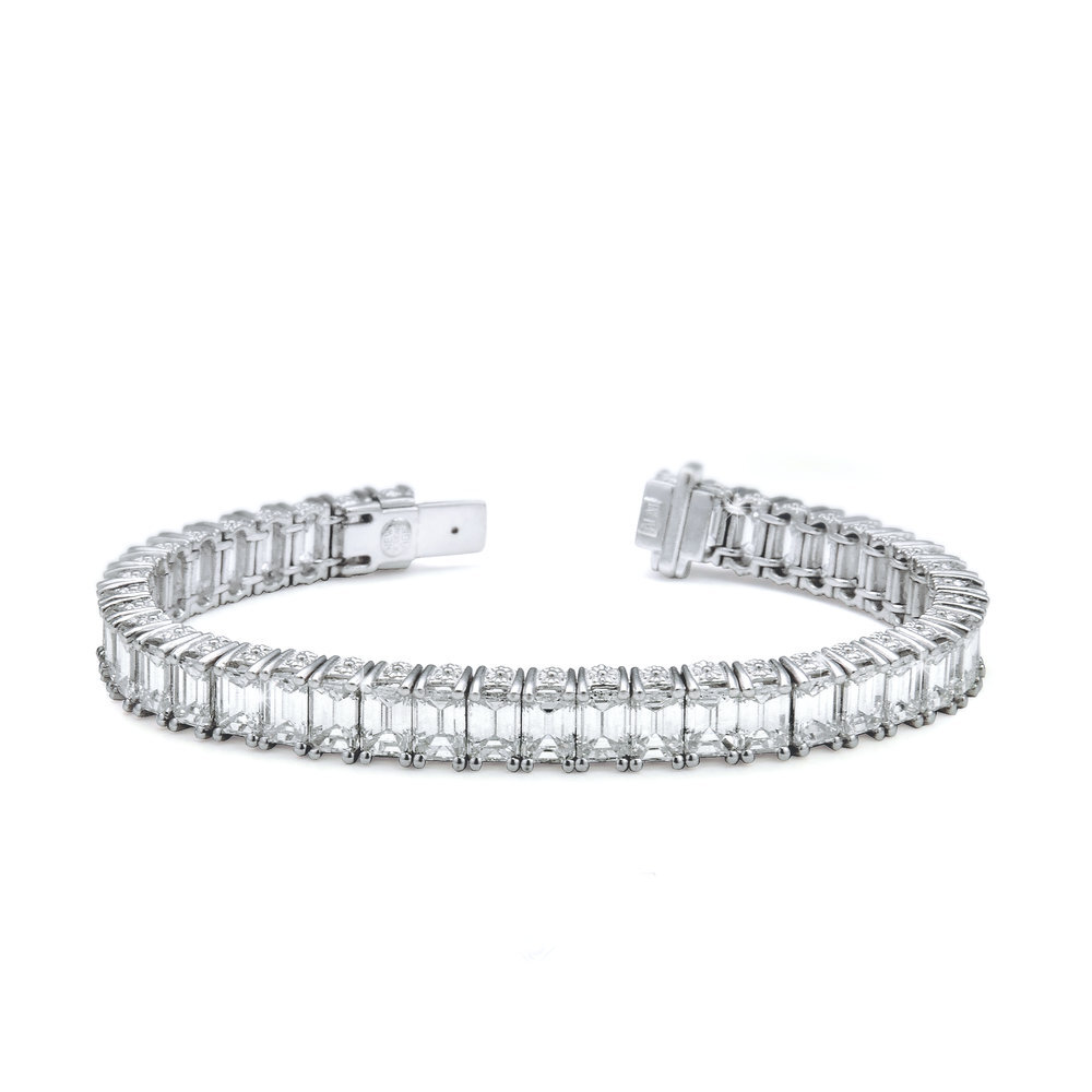 Emerald Diamond Tennis Bracelet