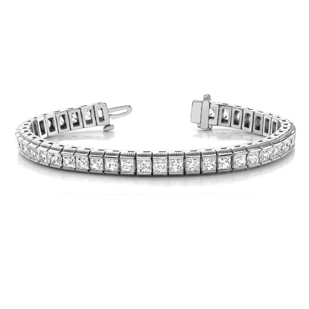 Diamond In Line Channel Set Bracelet — Premier Gem Corporation