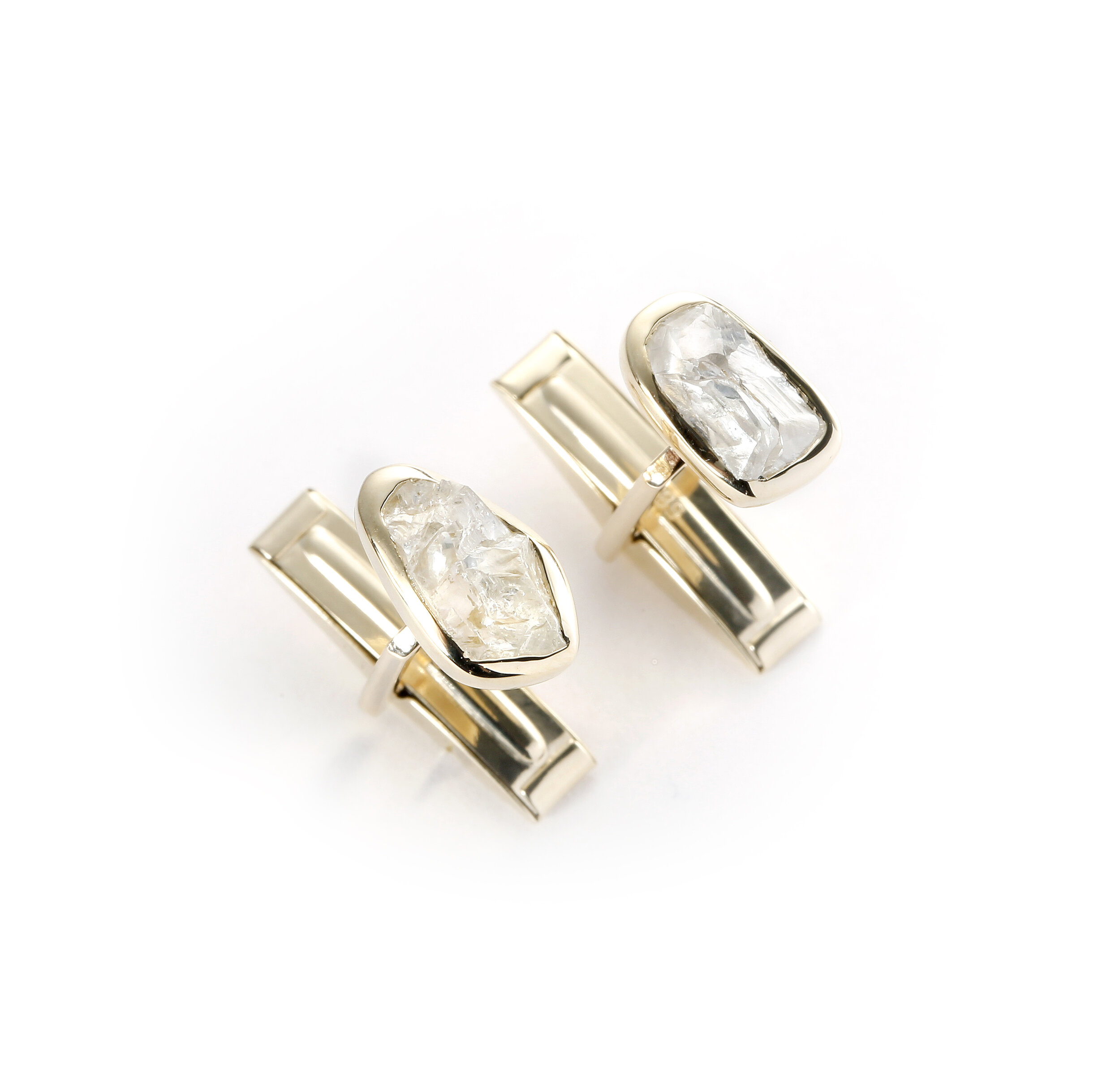 1.73ct tw Rough Diamond Cufflinks 