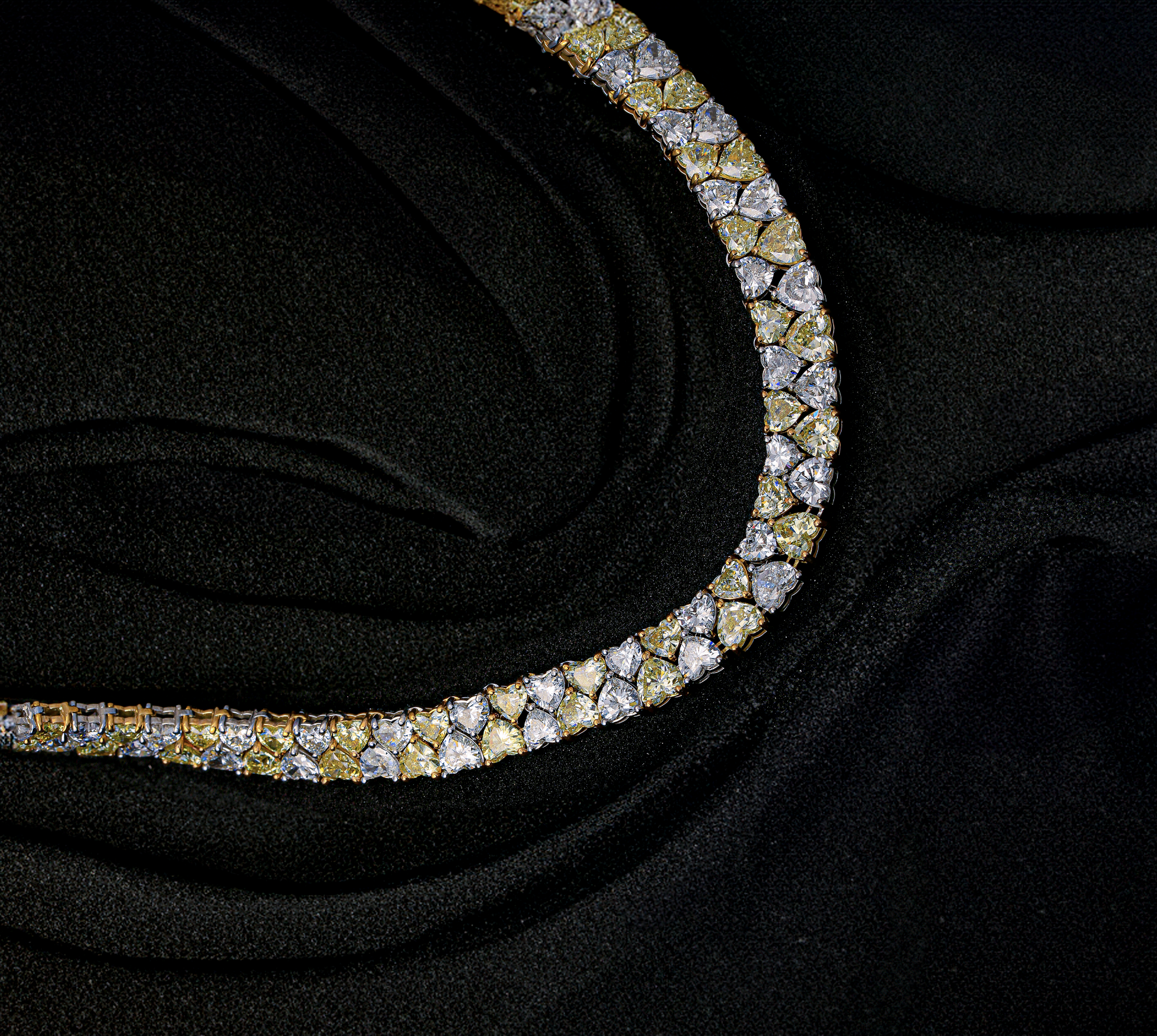 Mixed Yellow & White Desert Horizon Necklace