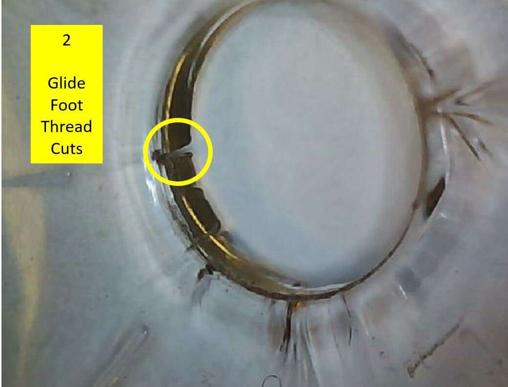 Is a damaged Glide Foot/Glide Foot 2 causing thread shredding? —  Longarm-Tech
