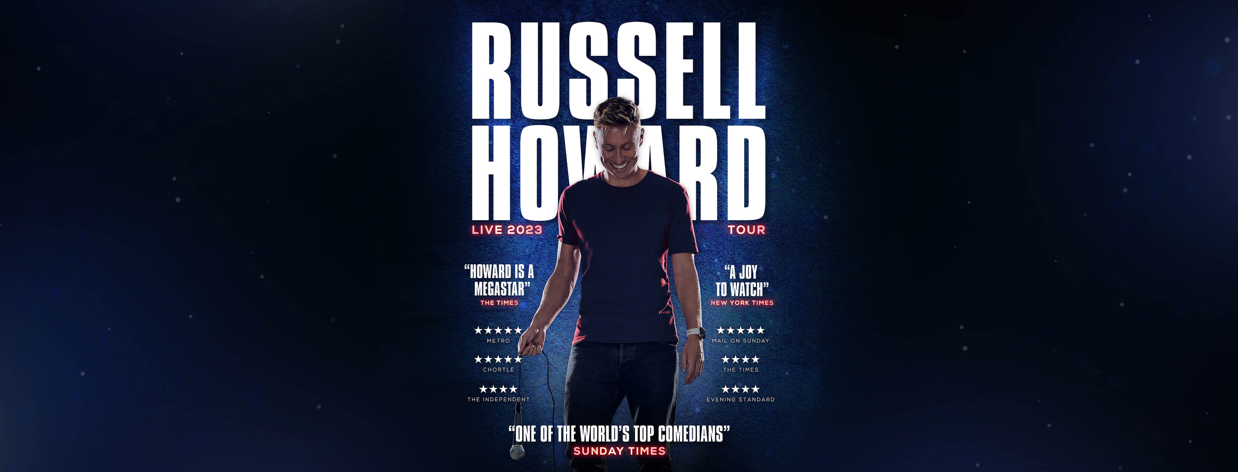 russell howard tour 2023 running time