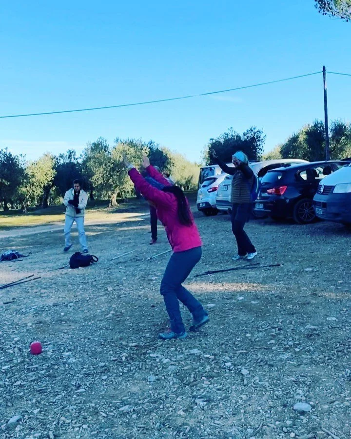 Hiking with the pros!!! (Sound ON!) Thanks Dan and Simon @airfitprovence  Saturdays with you and the group are always a good workout, nice discussion ( when we&rsquo;re not huffing and puffing) and beautiful countryside.  Even snowcovered mountains t
