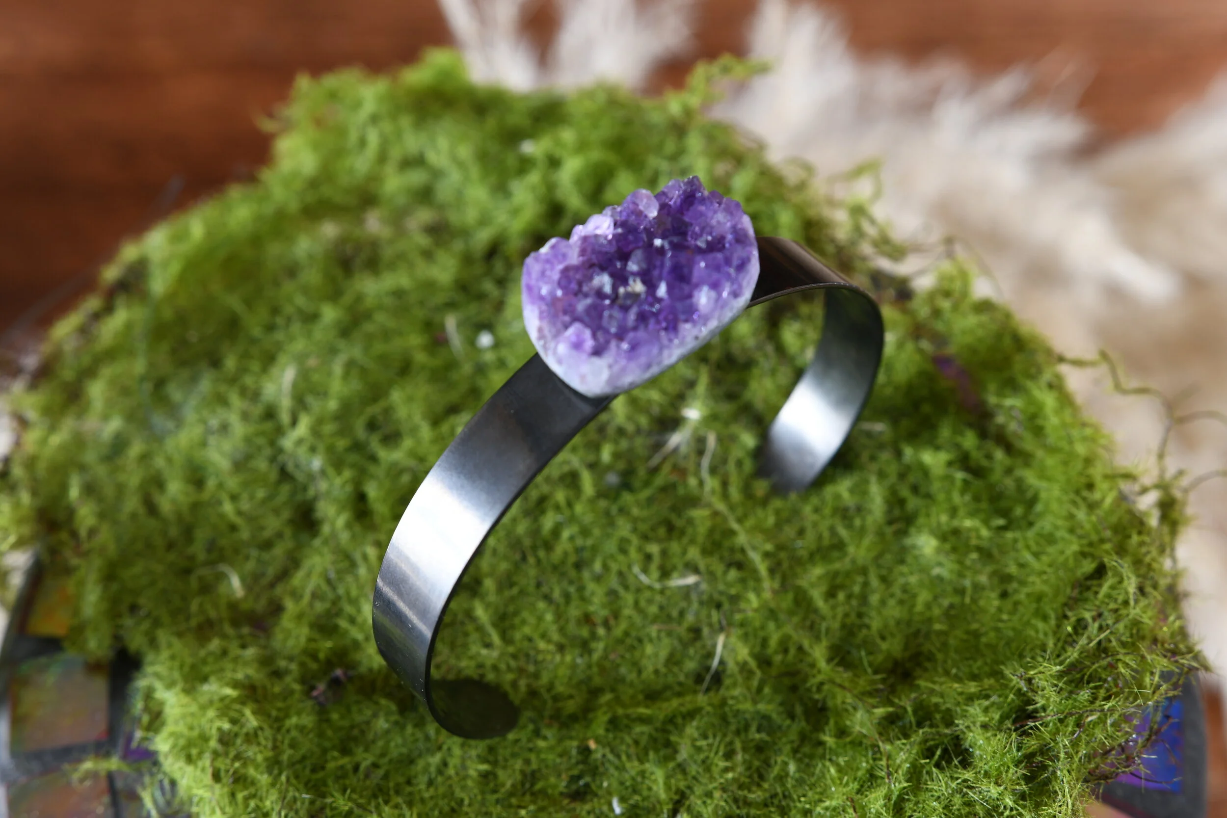 Purple Druzy Bangle
