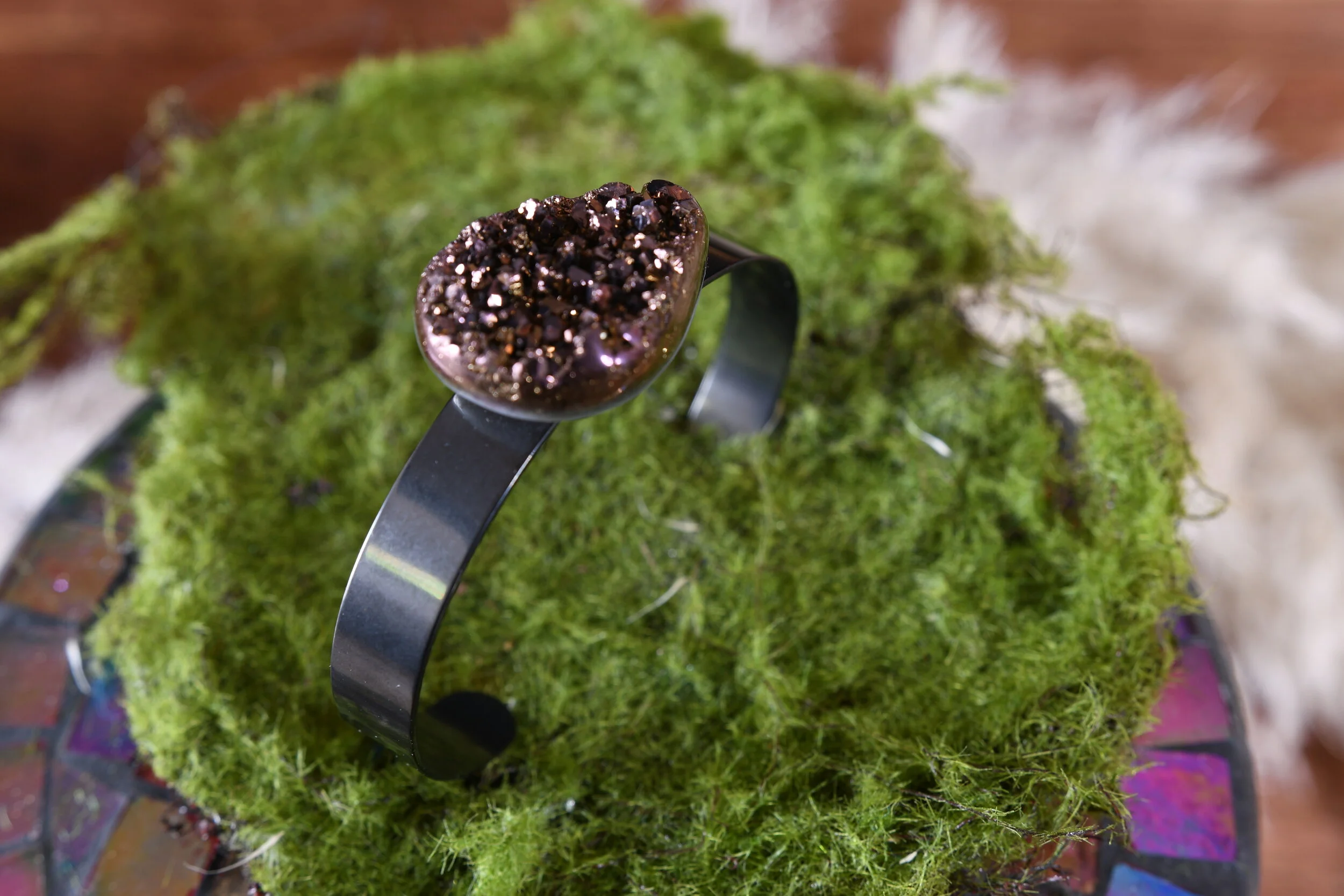 Bronze Druzy Bangle