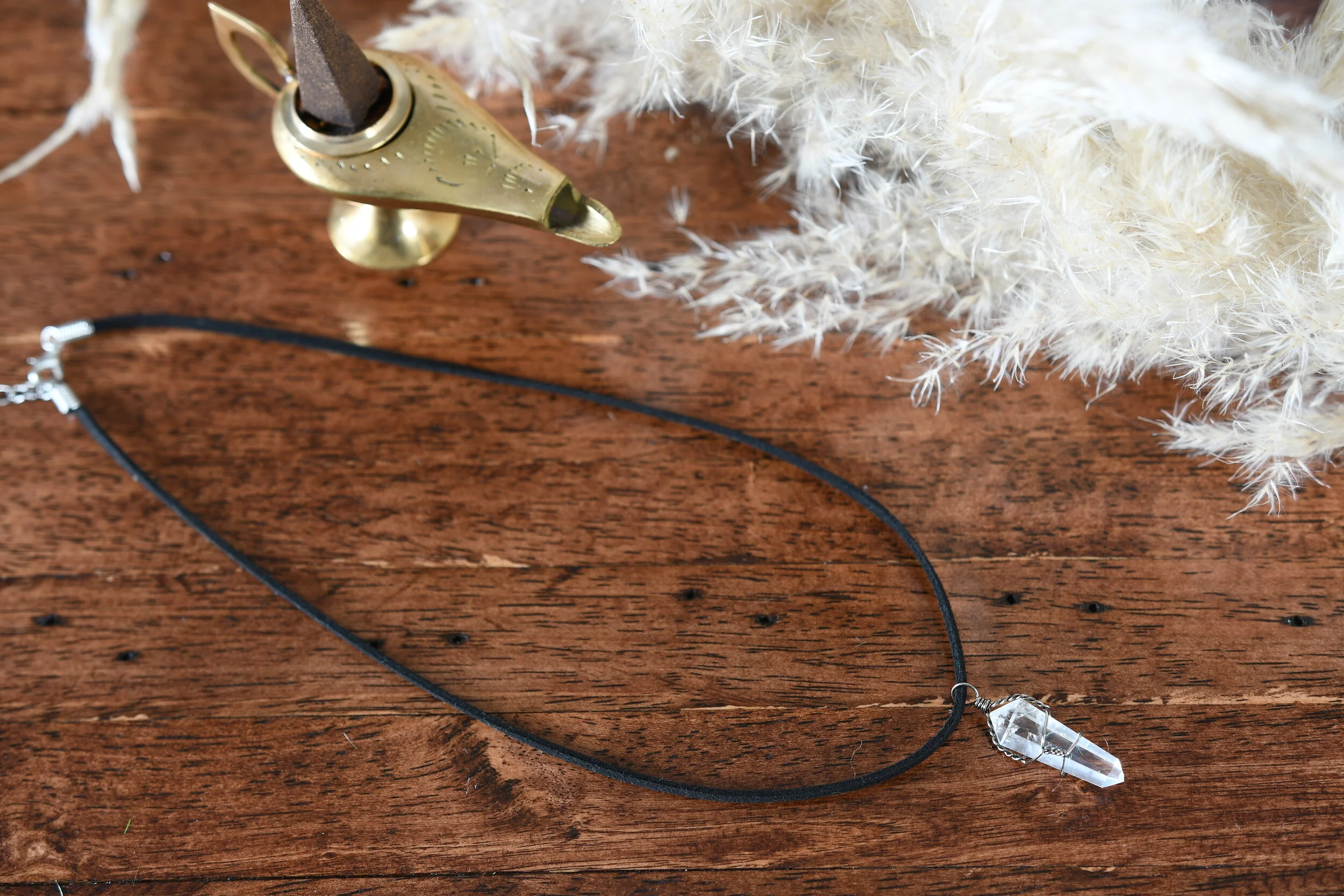 Clear Quarts Point Necklace