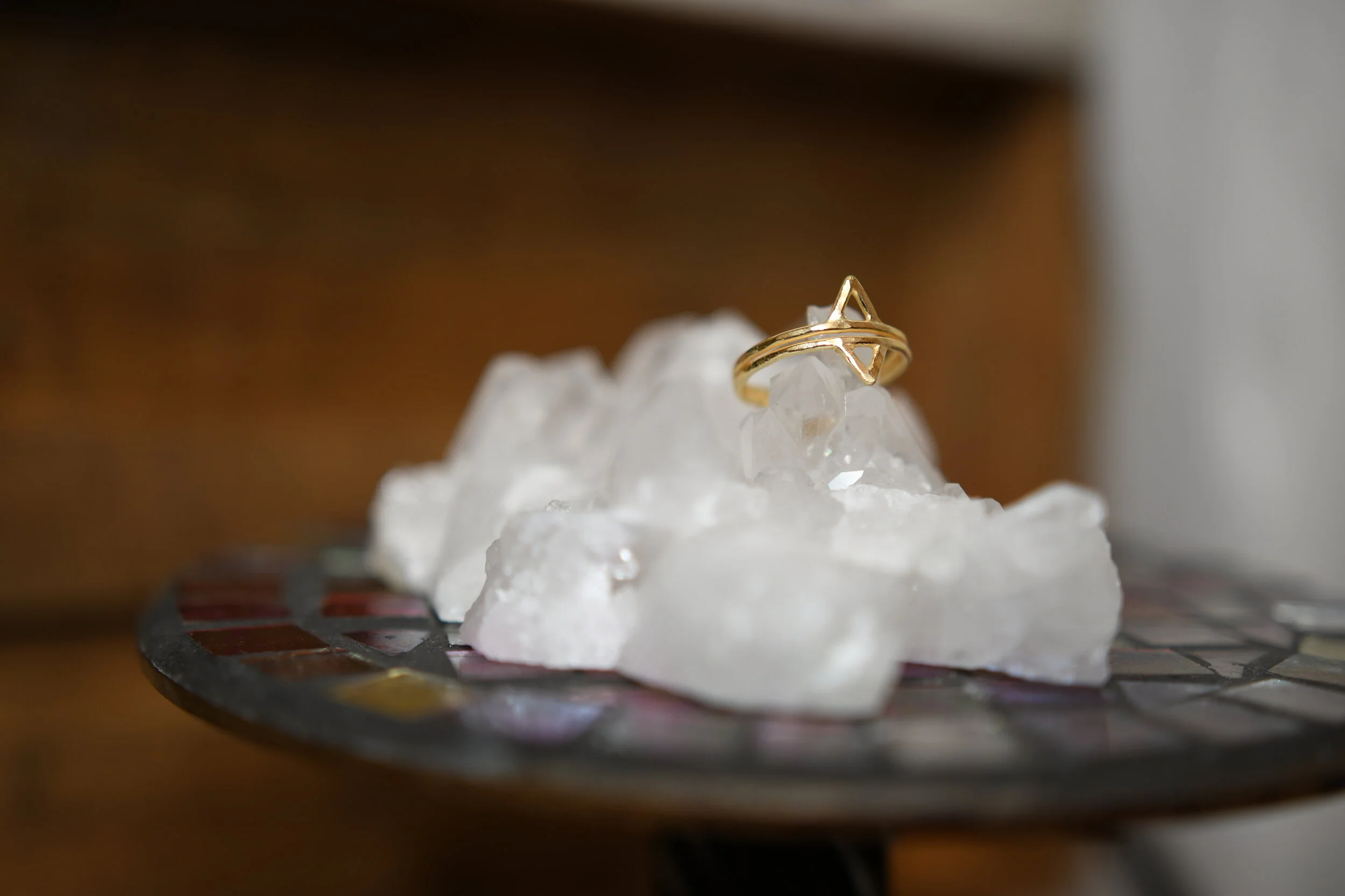 Double Triangle Gold Ring