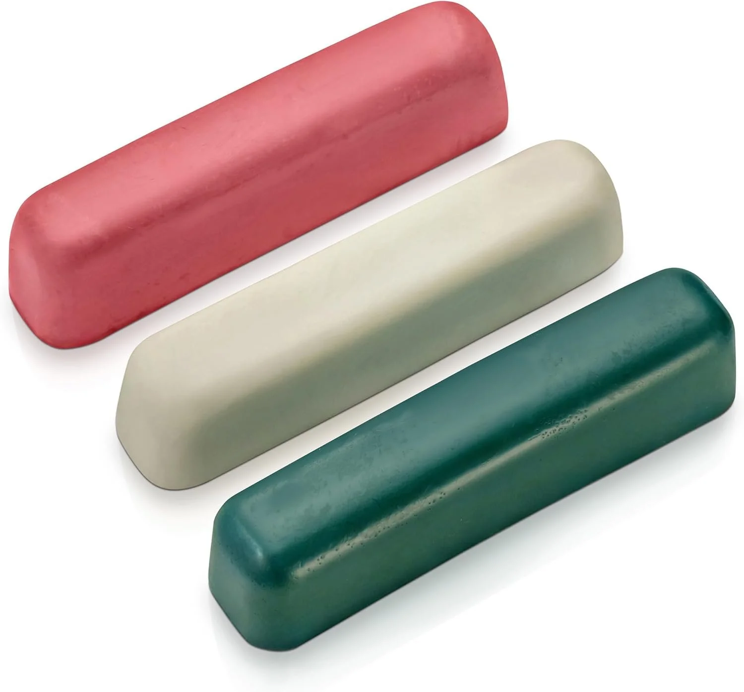 BeaverCraft Stropping Compound Kit for Leather Strop - Buffing Compound for Knife Polishing - Red White Green Polishing Compounds P03