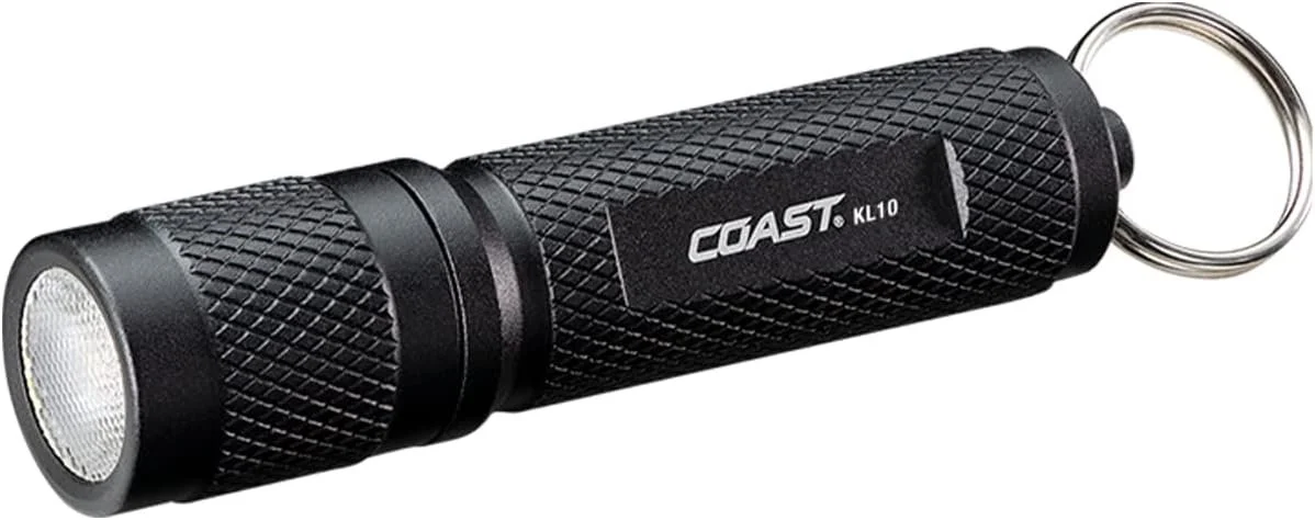 Coast KL10 100 Lumen LED Keychain Light, Pocket Sized, Black