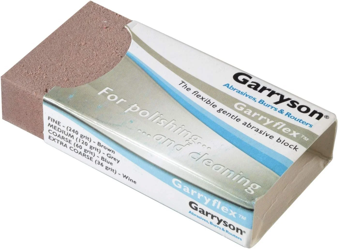 GB240 Garryflex Abrasive Block - Fine 240grit, Brown