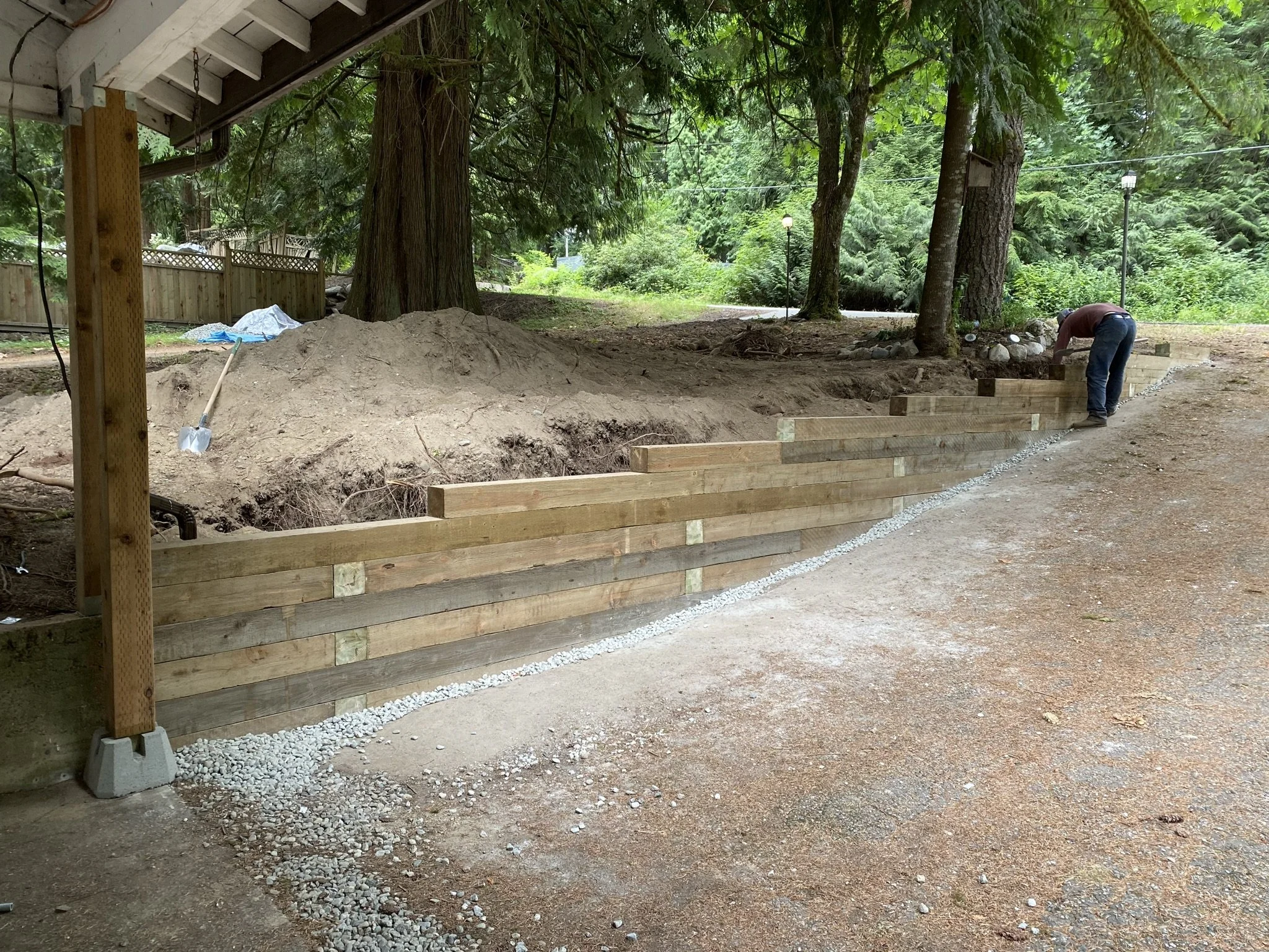 Pitt Meadows Wood Retaining Wall Replacement
